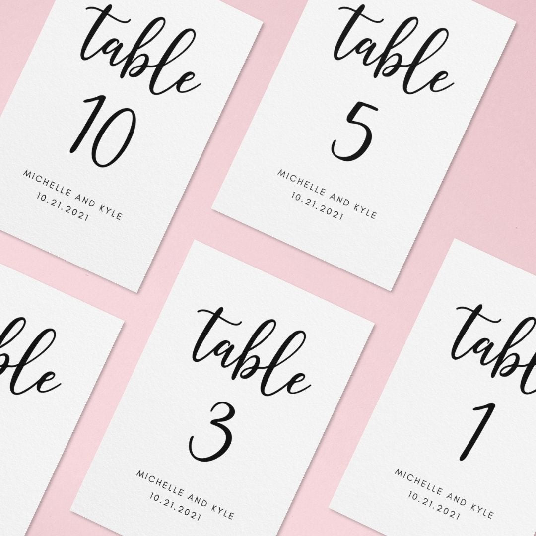 Template Table Numbers Printable - Droo & Aya