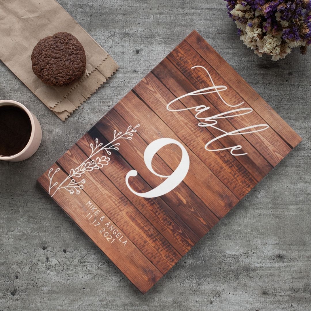 Rustic Table Numbers Printable Template - Droo & Aya