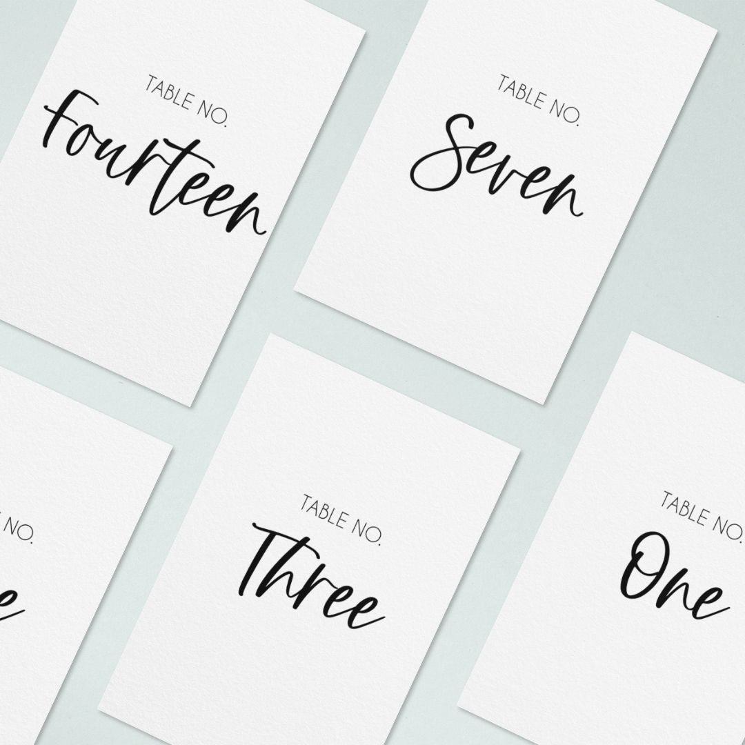 Table Numbers 1-20 Printable