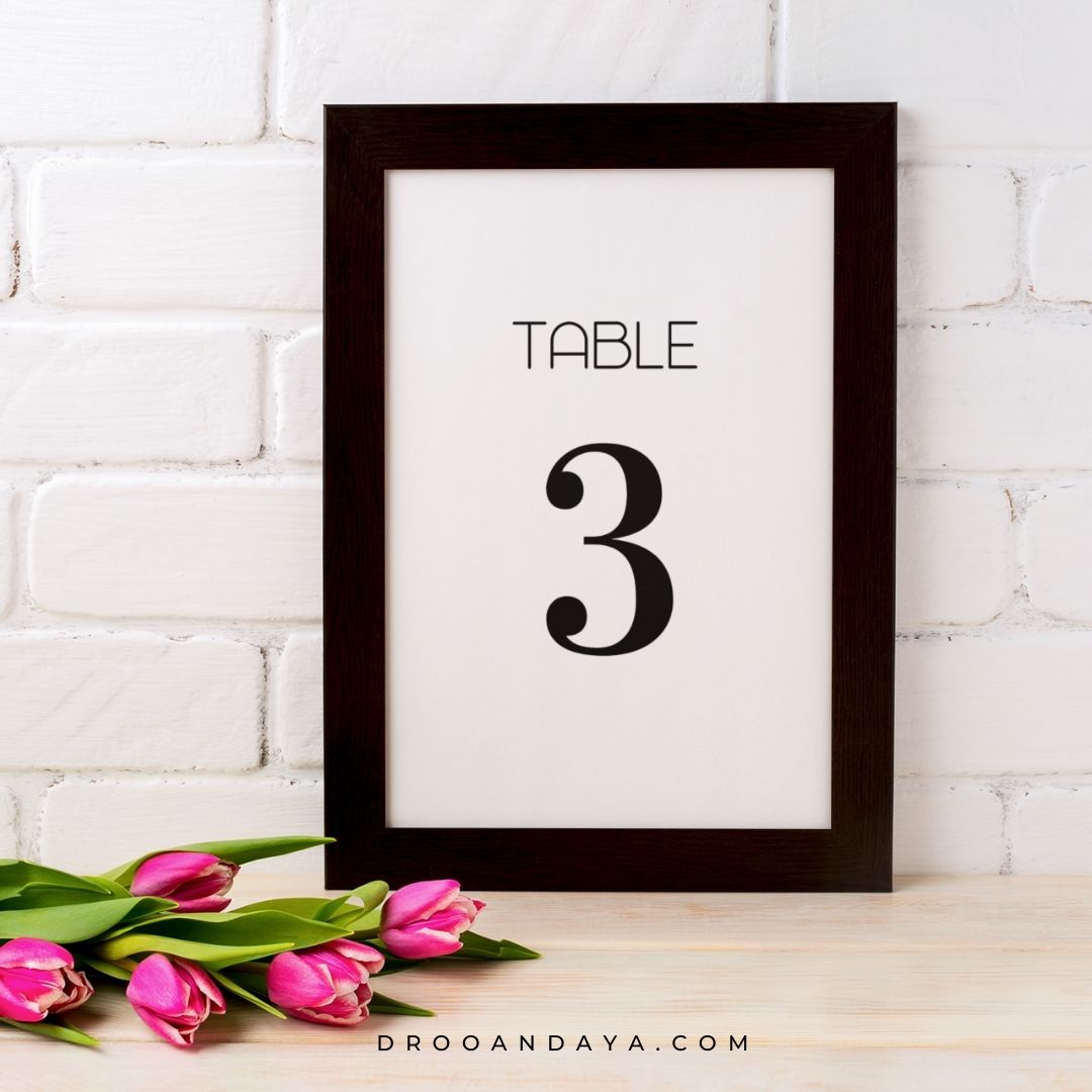 Table Numbers 1-20 Printable