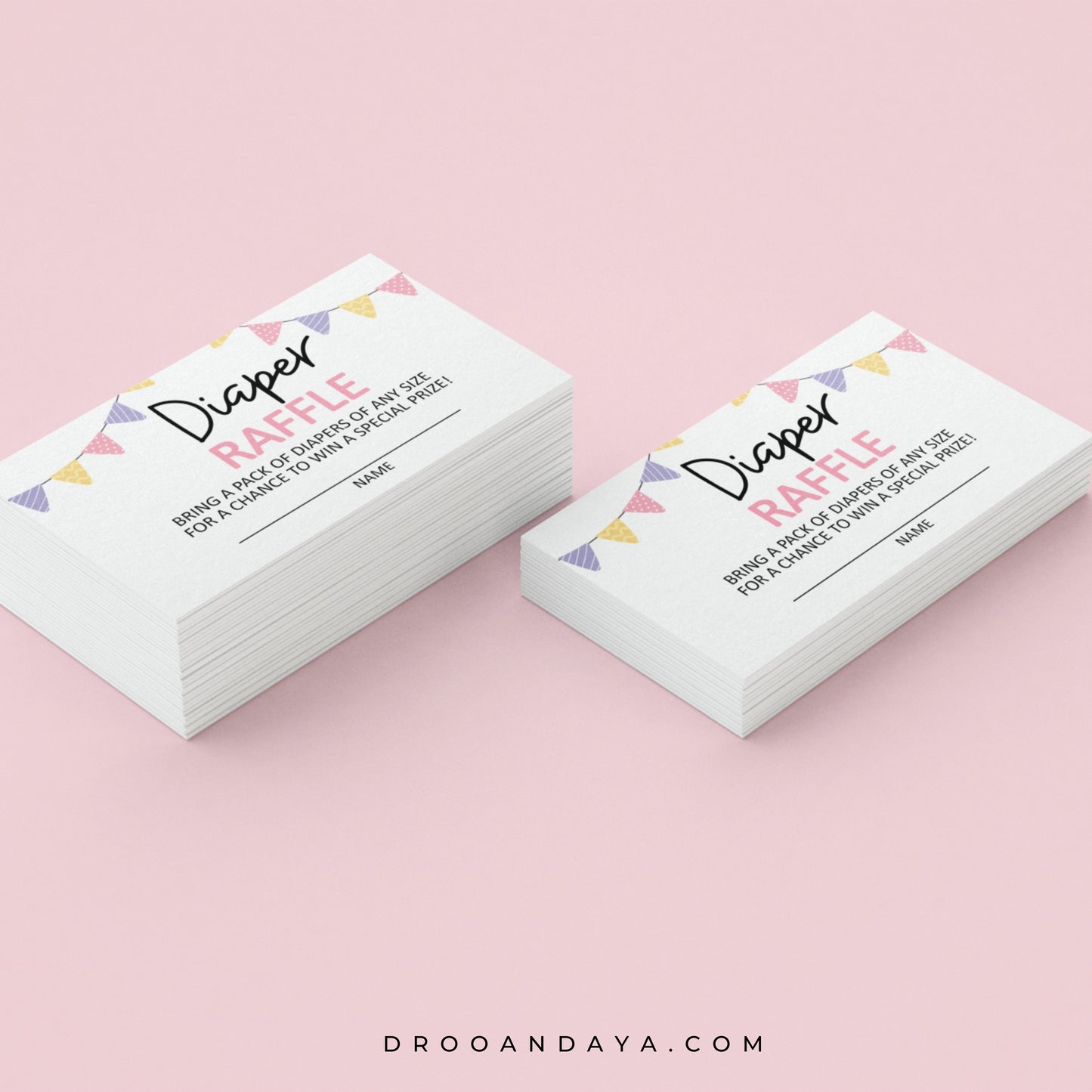 Diaper Raffle Sign and Ticket Printable