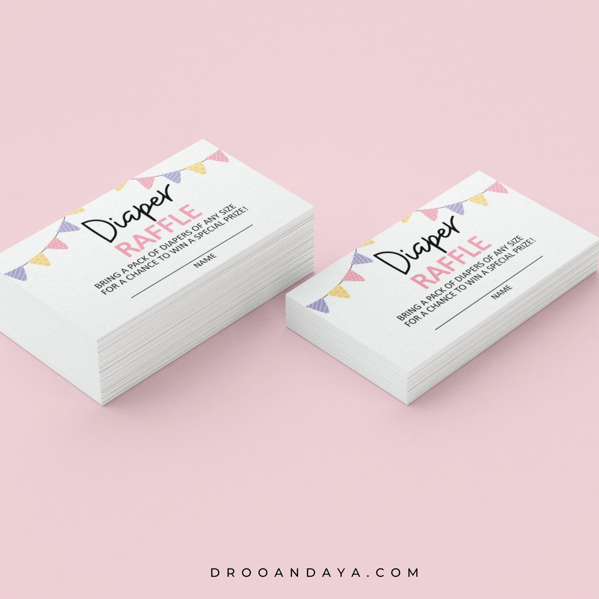 Diaper Raffle Sign and Ticket Printable
