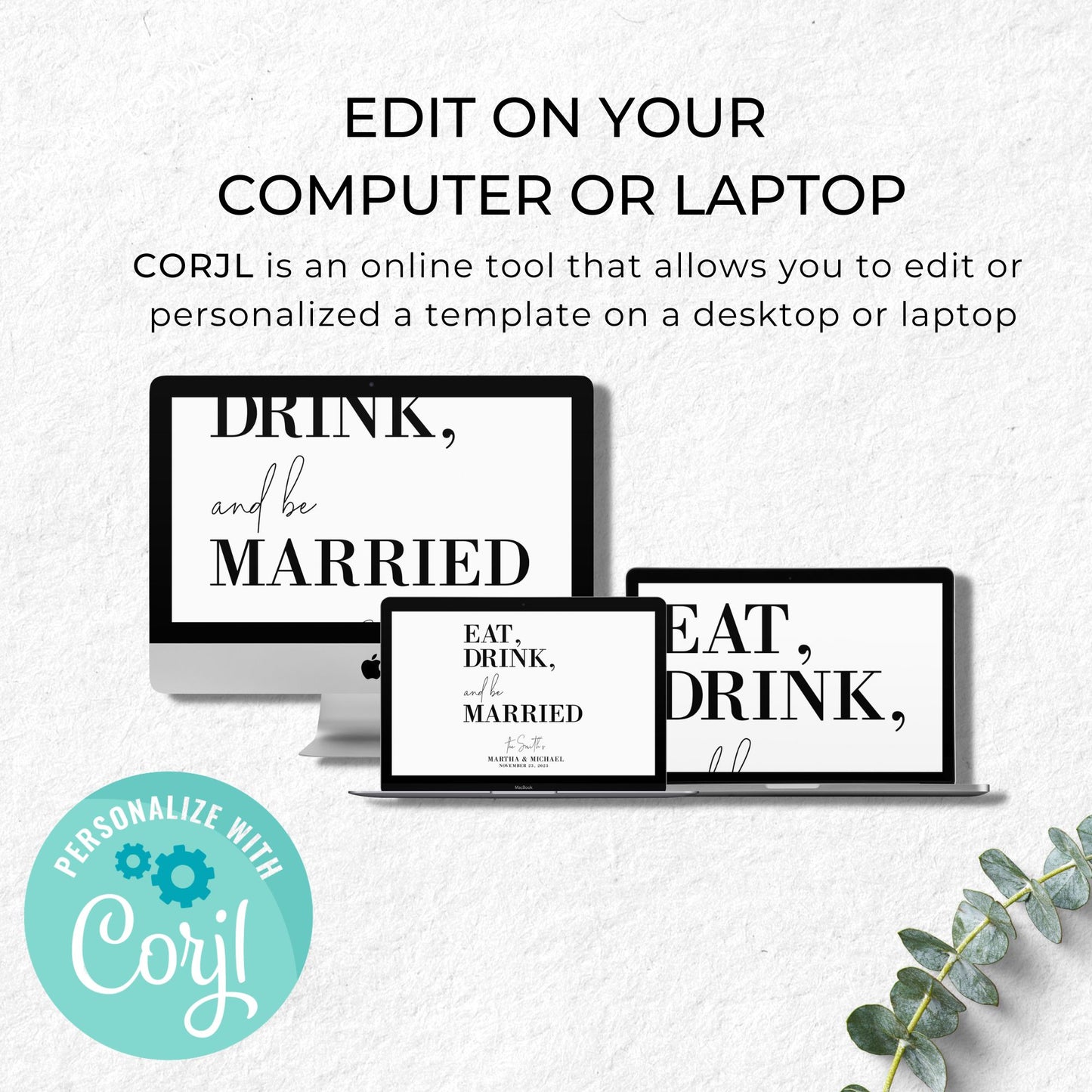 Eat, Drink, and Be Married Template