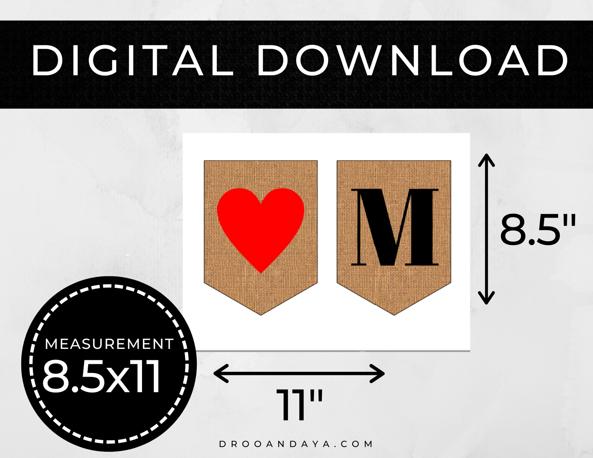 Mr and Mrs Wedding Printable Banner, Wedding Photo Prop, Burlap Banner, Wedding Banner, Rustic Banner, Bride and Groom Banner - Droo & Aya