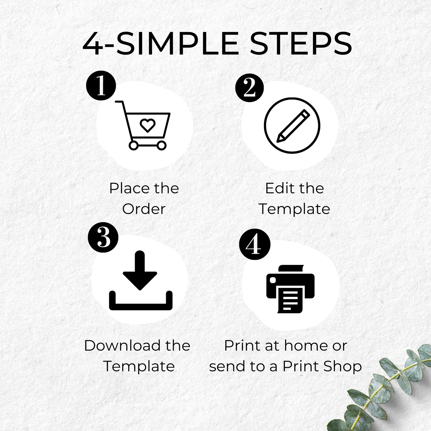 Baby Shower Party Favor Tag Template - Succulent