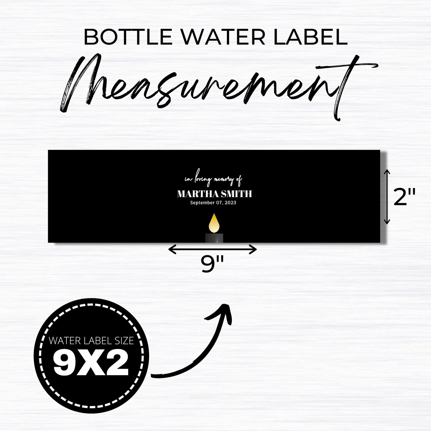 Funeral Water Bottle Label Template