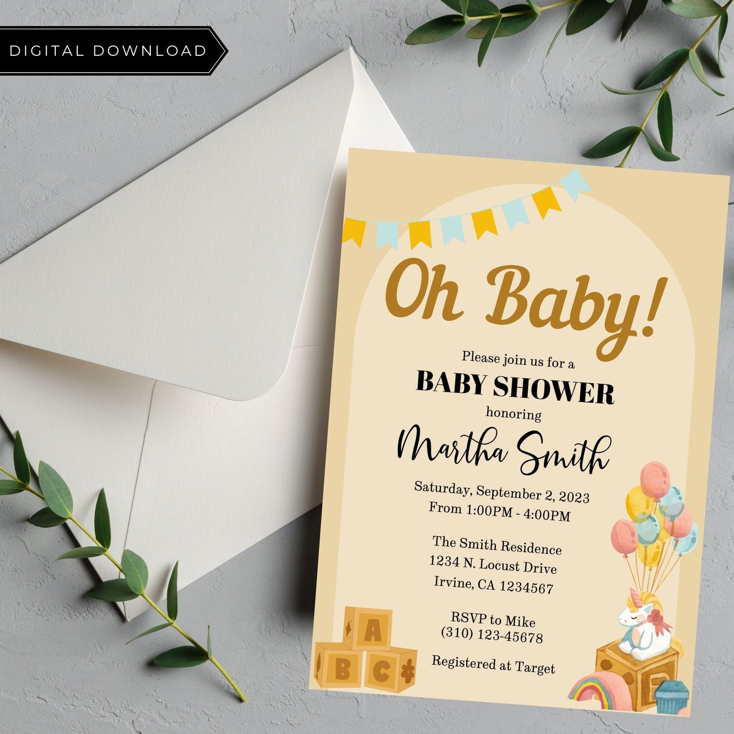 Baby Shower Invitation Template