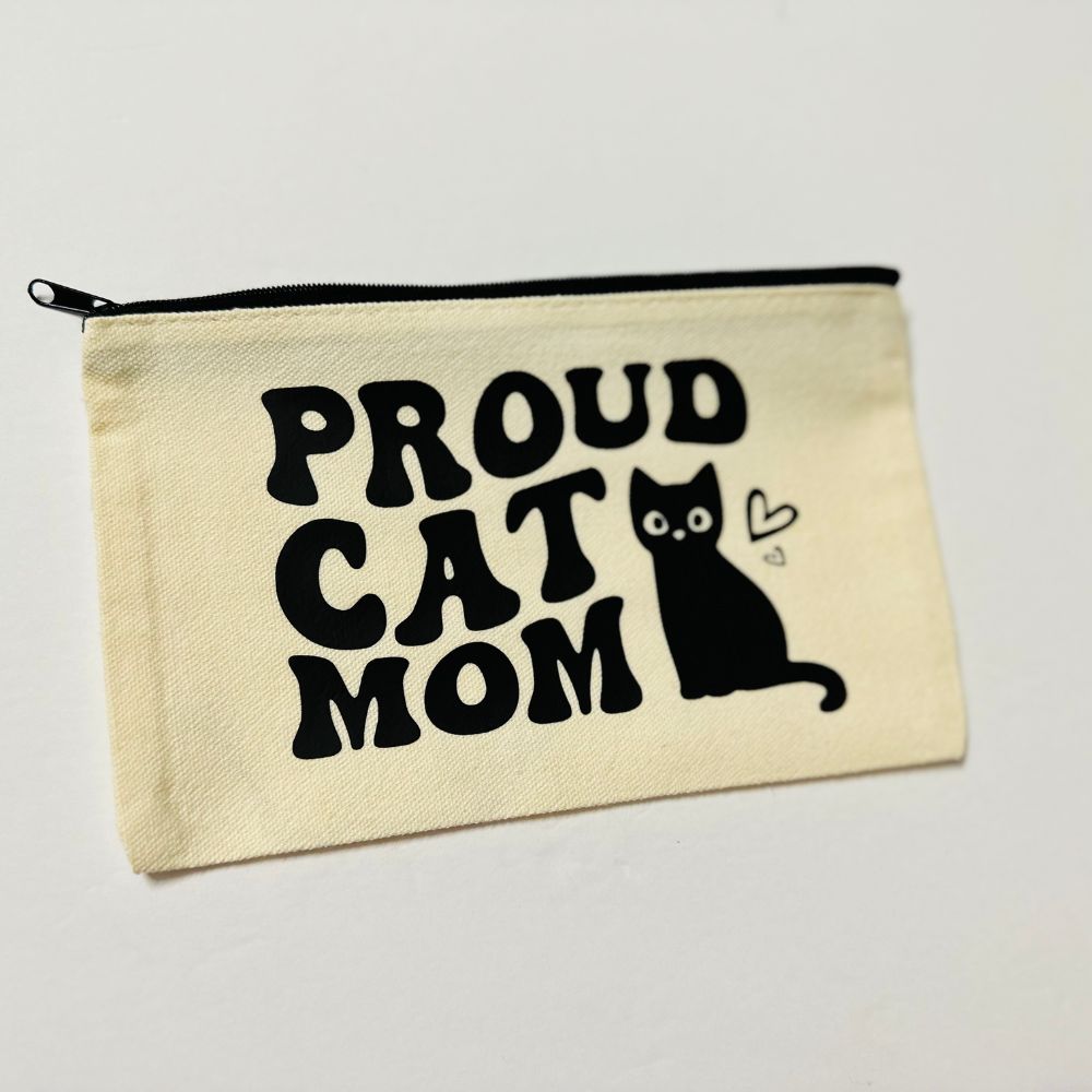 Proud Cat Mom Zipper Pouch