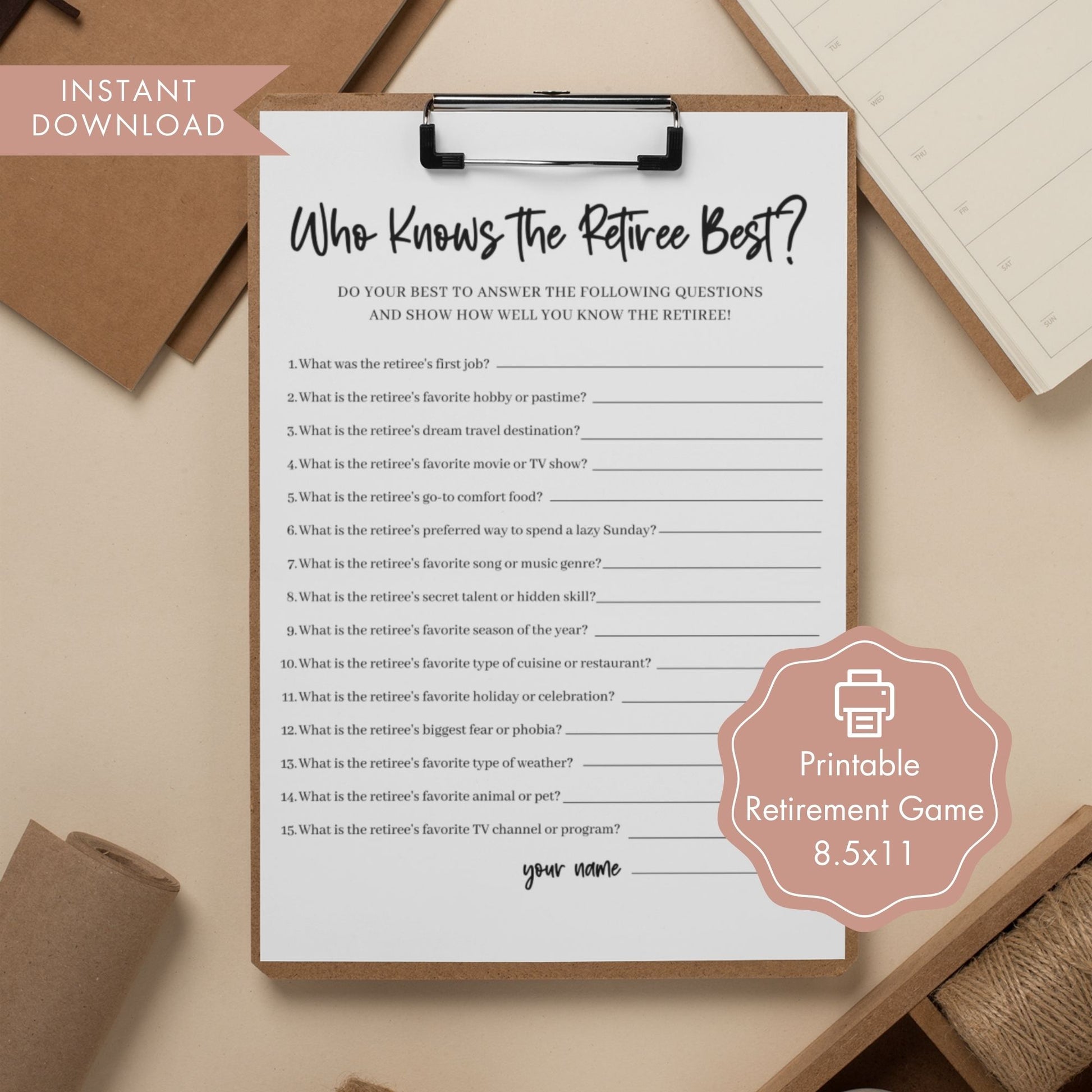 Who Knows the Retiree Best Printable