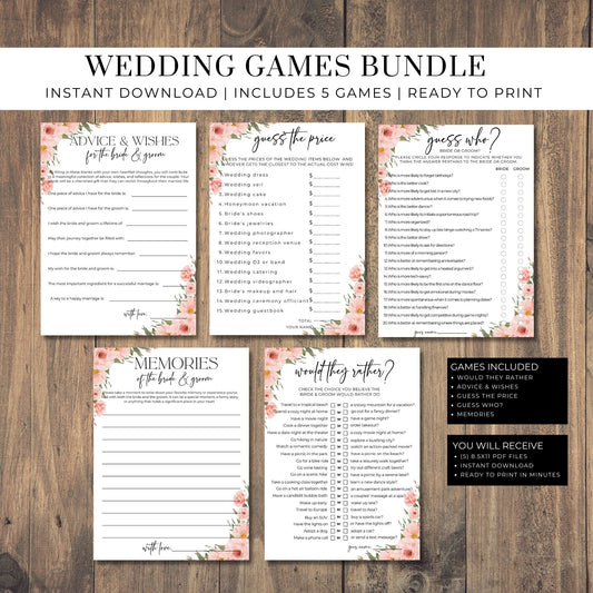 Floral Wedding Games Bundle PDF