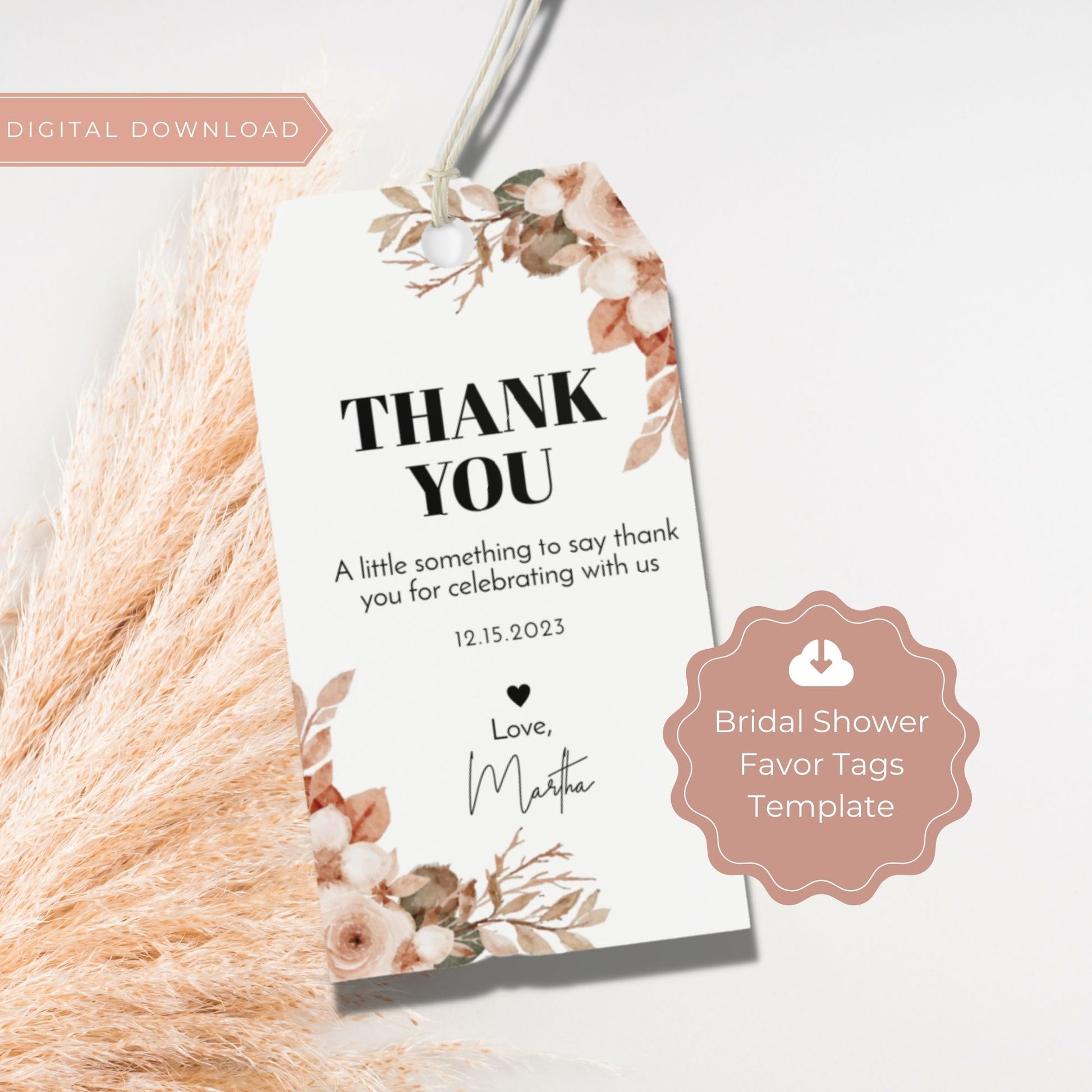 Bridal Shower Favor Tags Template