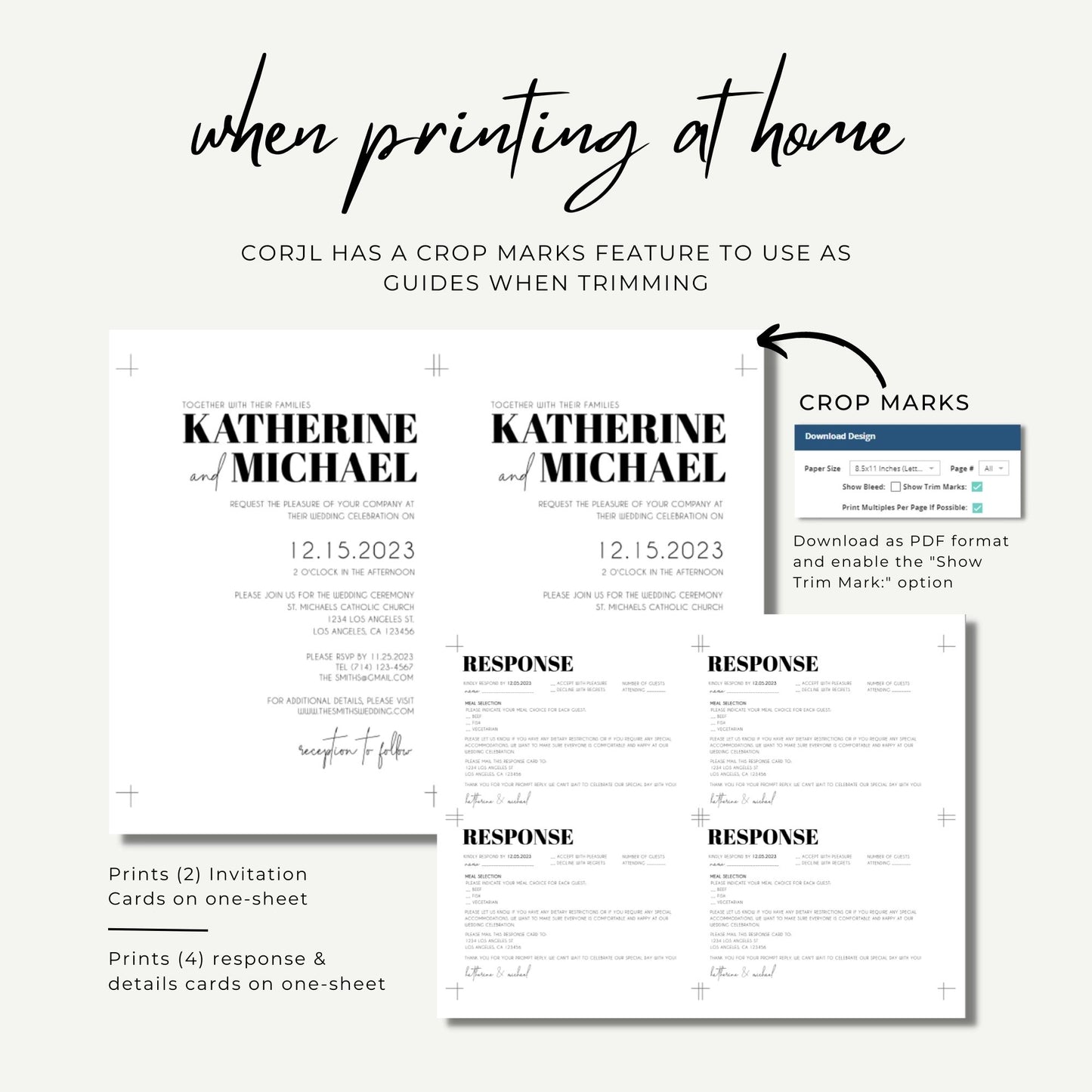 Minimalist Wedding Invitation Template