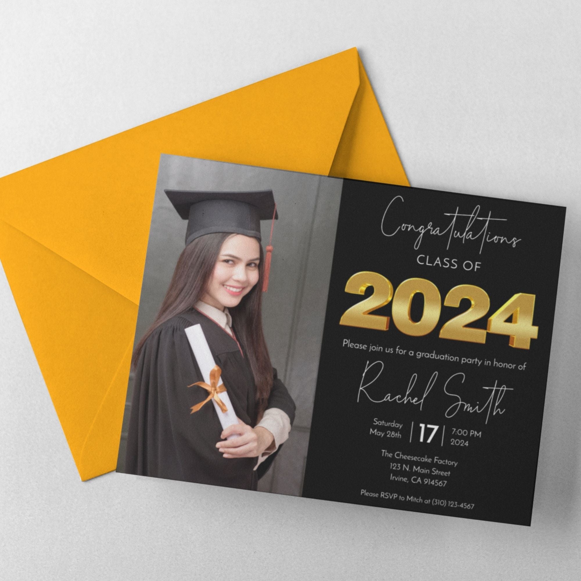 Graduation Invitation Template 2024 – Droo & Aya