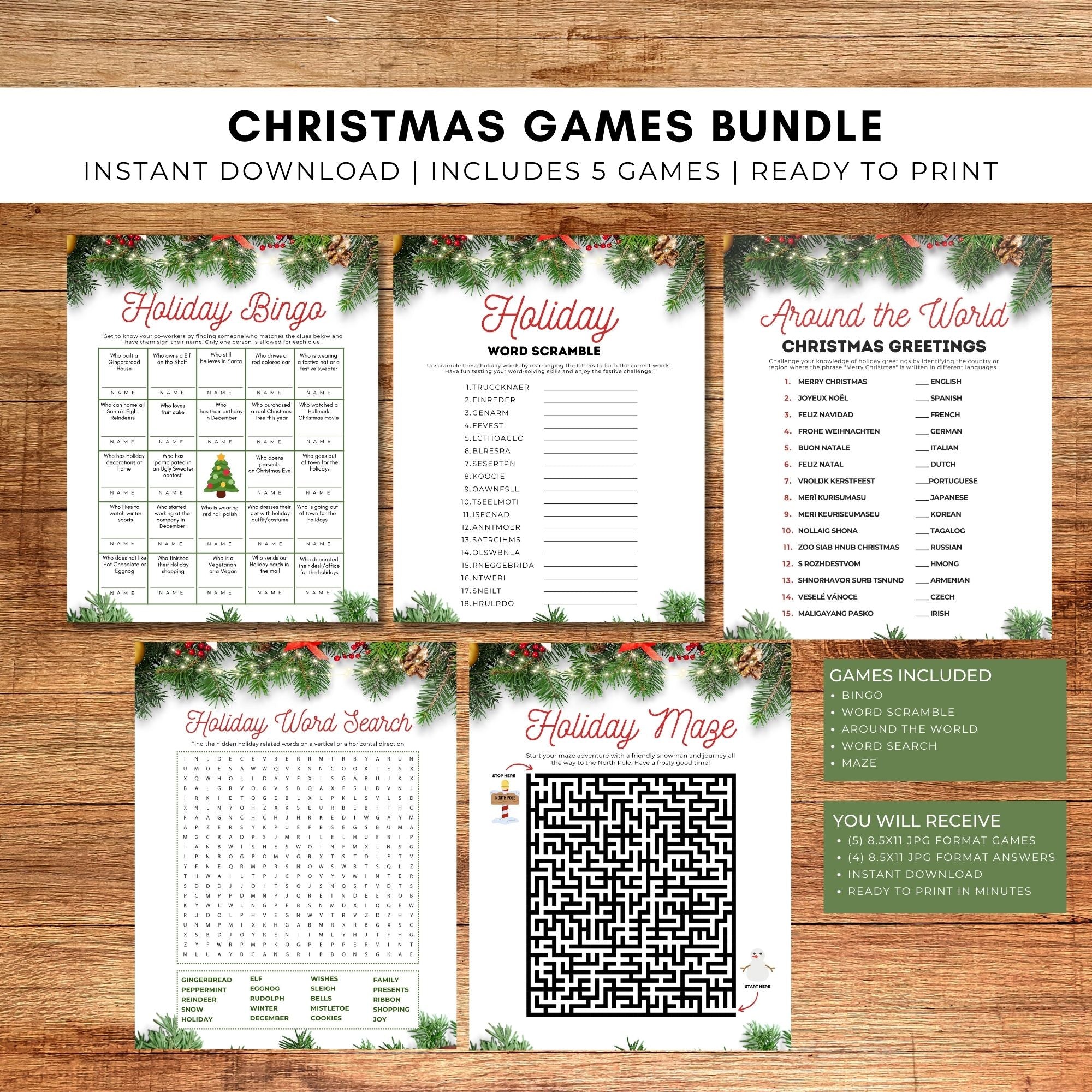 Christmas Office Party Game Bundle – Droo & Aya