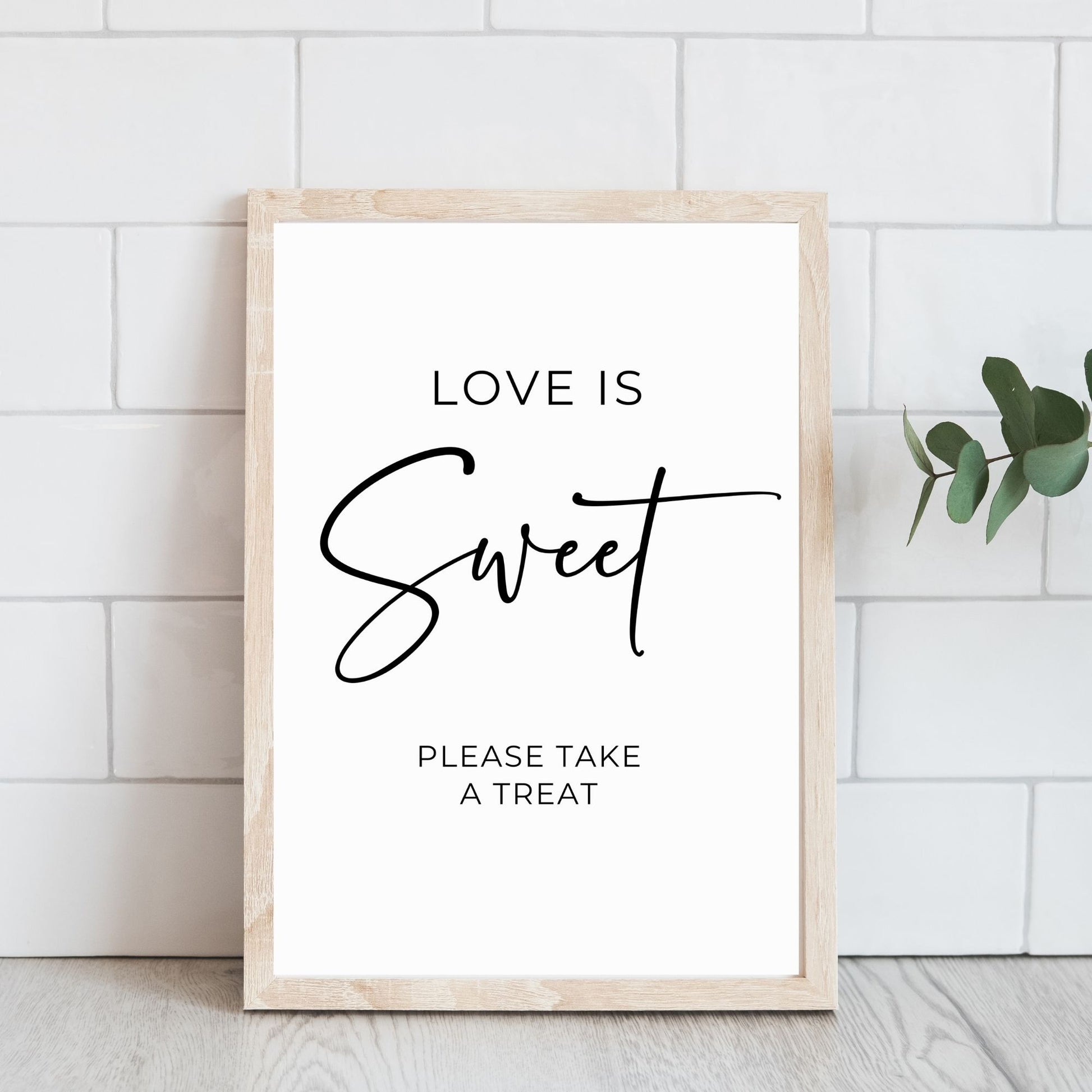 Love is Sweet Please Take a Treat Printable Sign