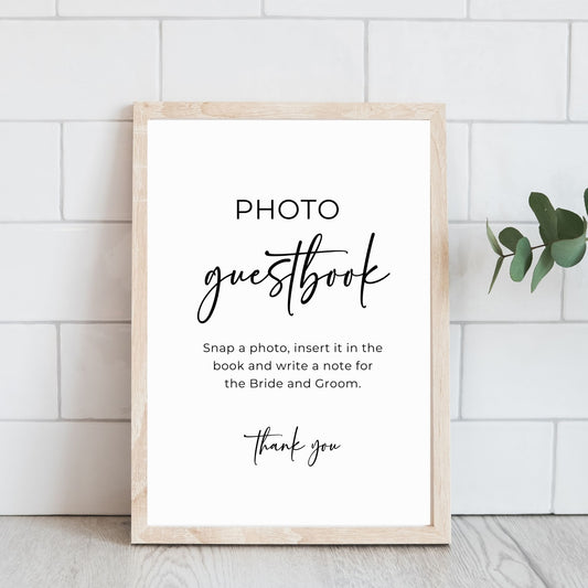 Photo Guestbook Printable Wedding Sign