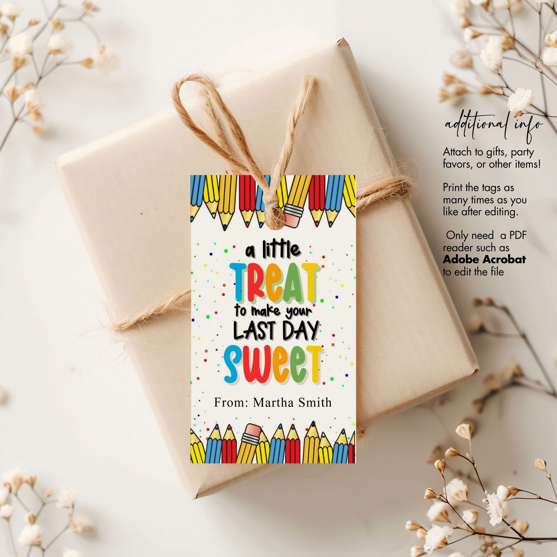 A Little Treat to Make Your Last Day Sweet Gift Tags