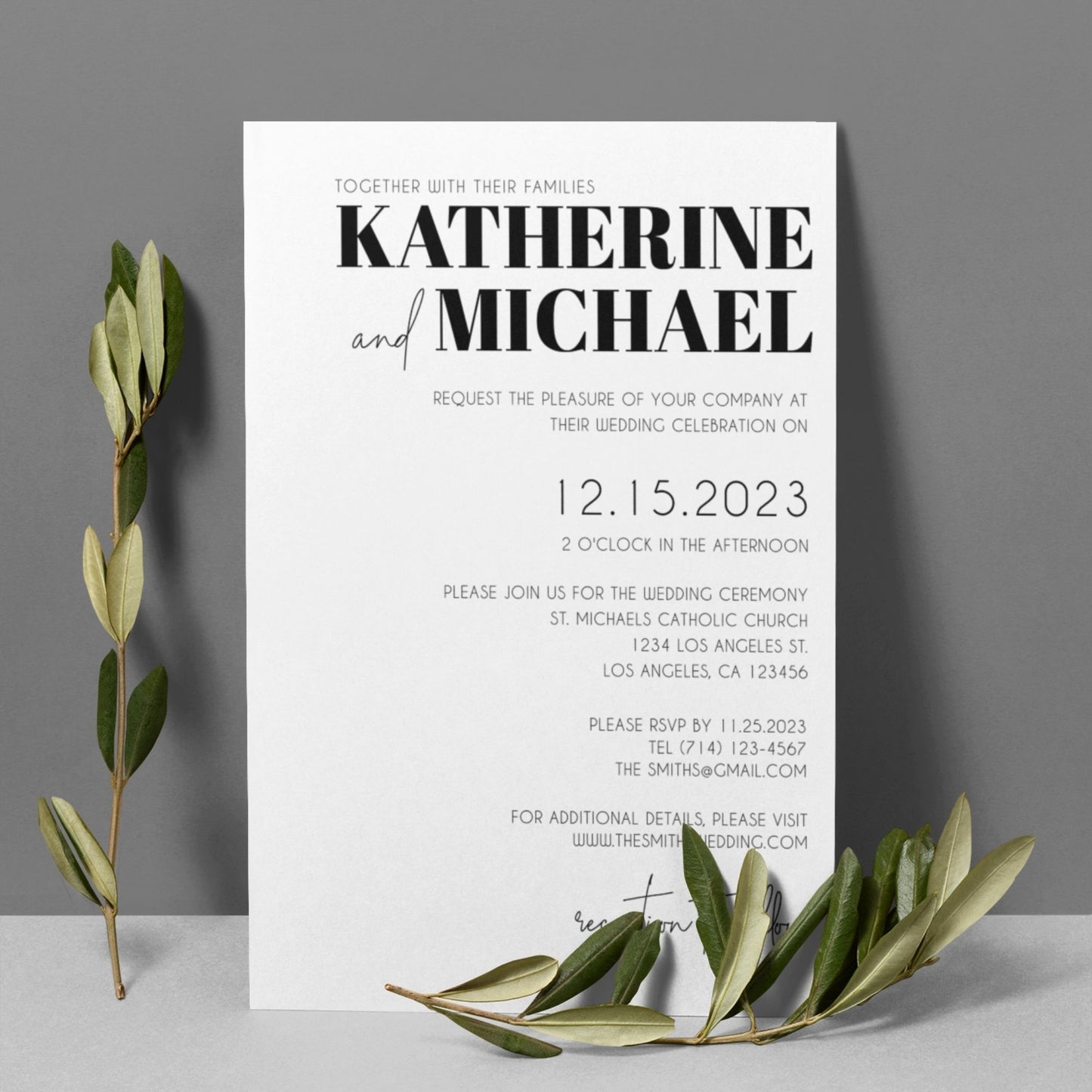 Minimalist Wedding Invitation Template