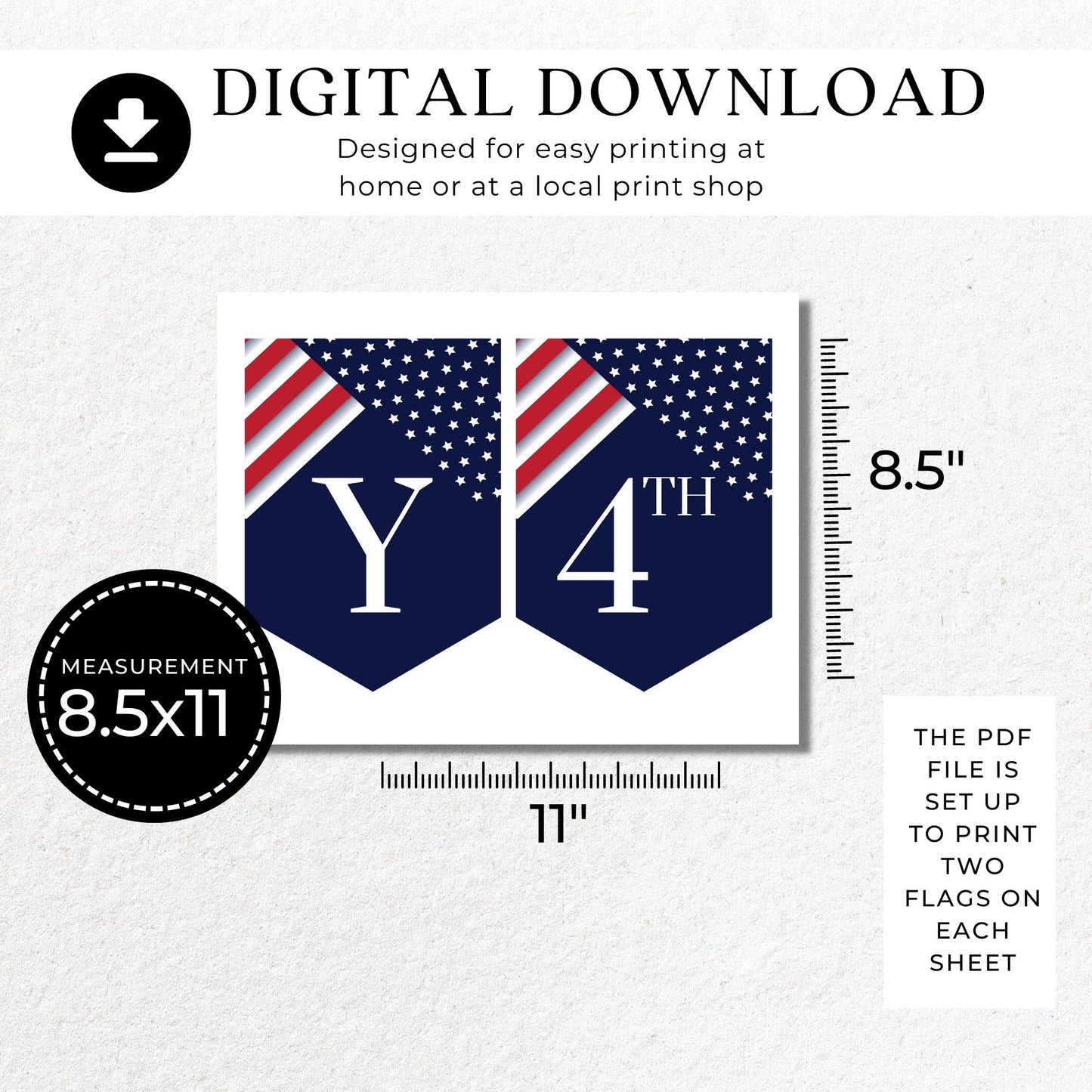 Happy 4th of July Banner PDF