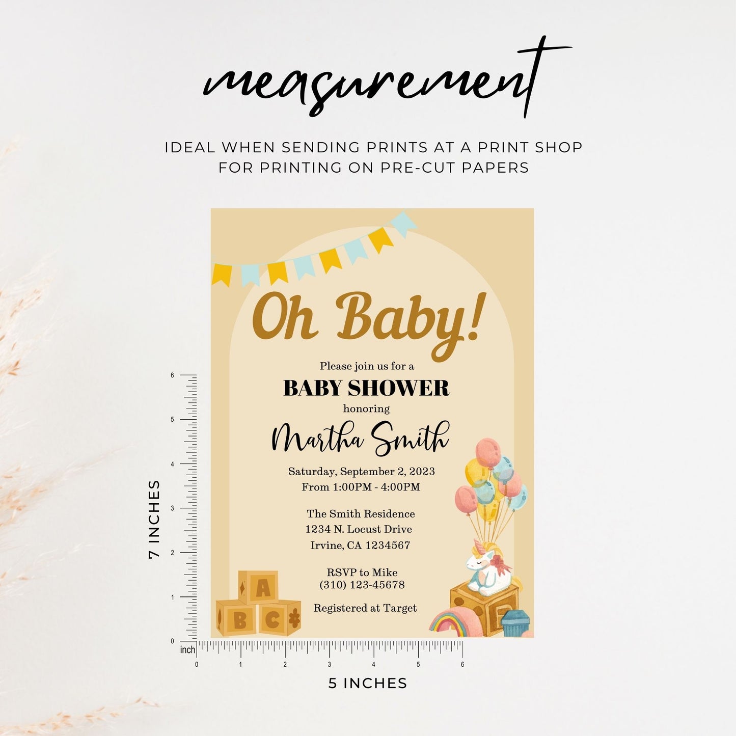 Baby Shower Invitation Template