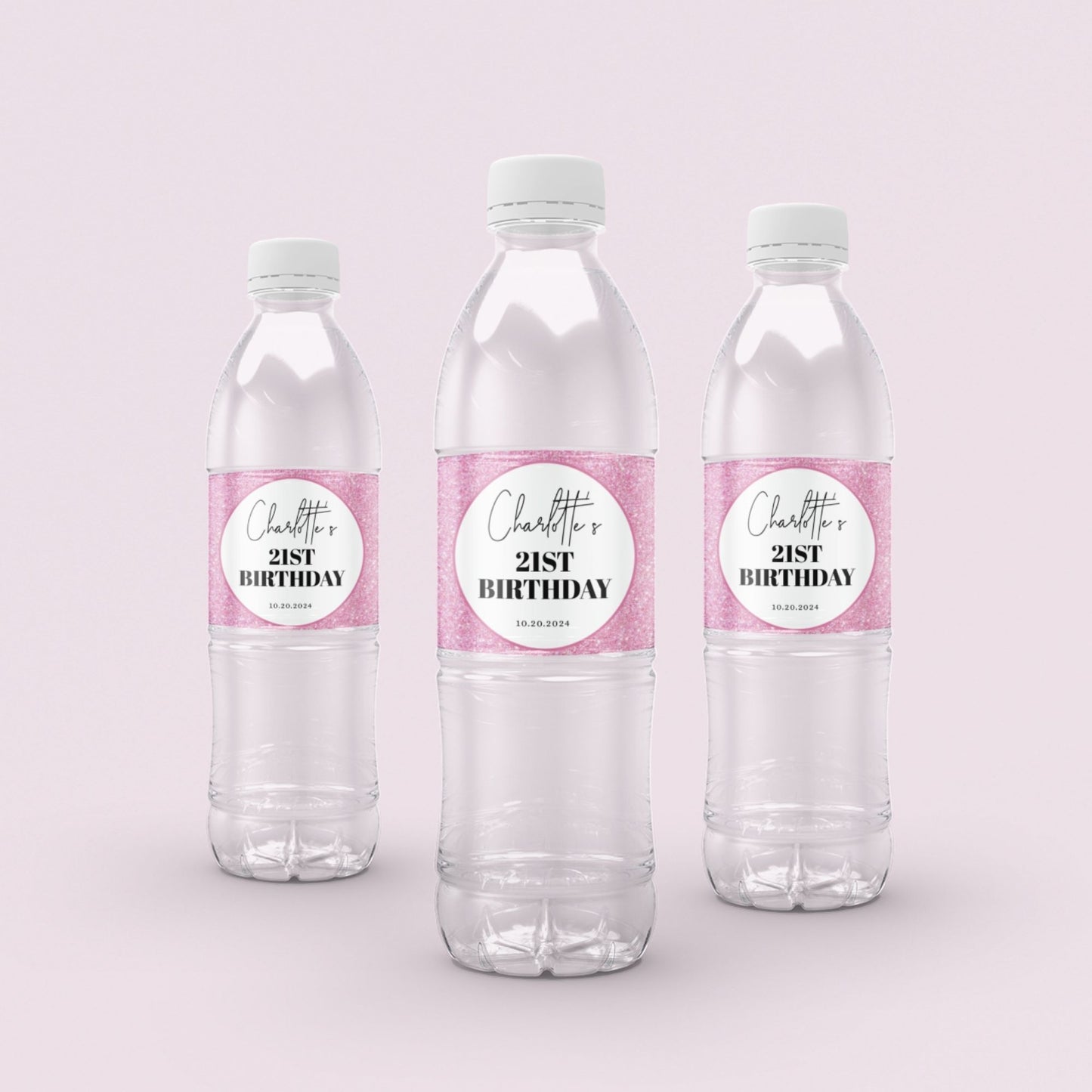 21st Birthday Water Bottle Label Template
