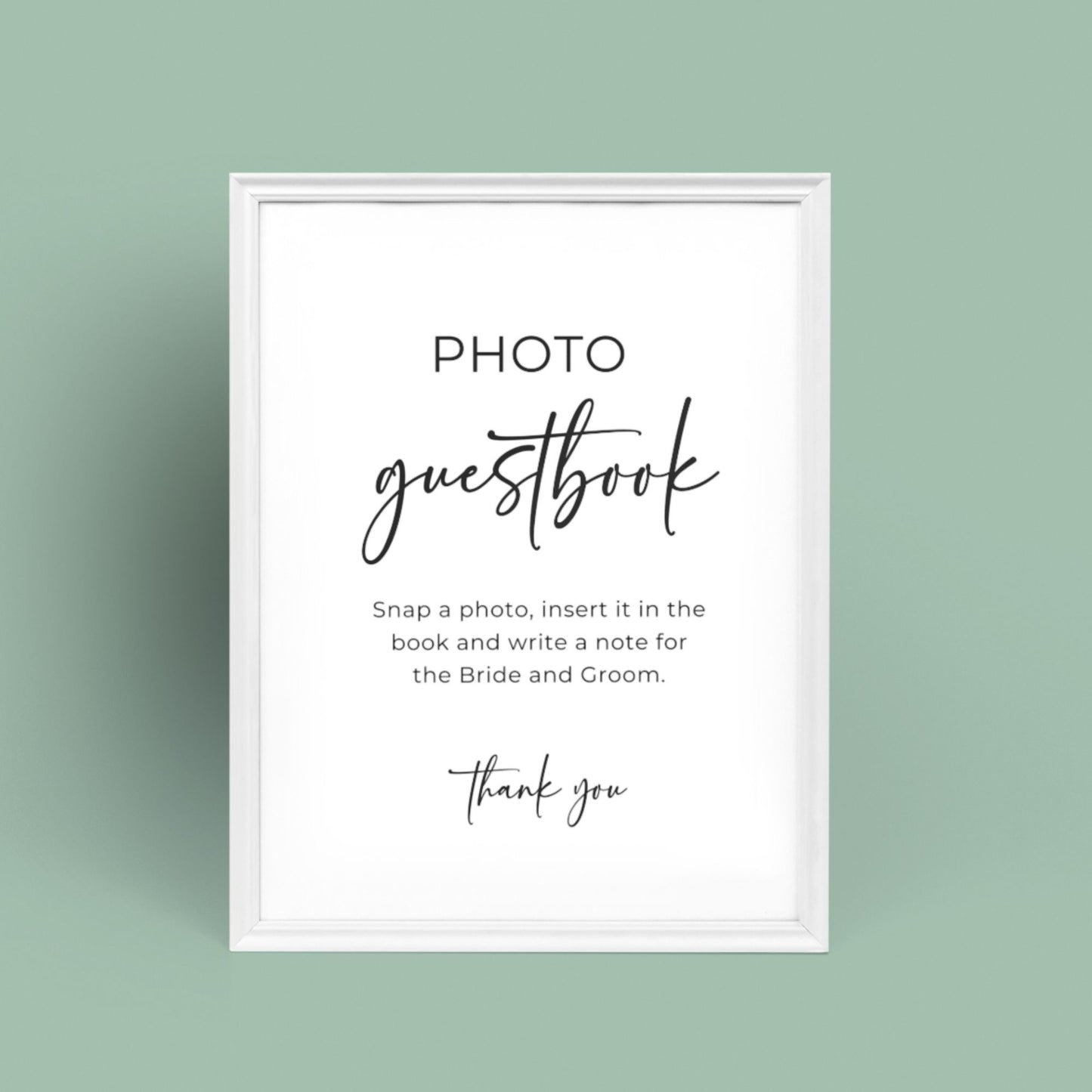 Photo Guestbook Printable Wedding Sign