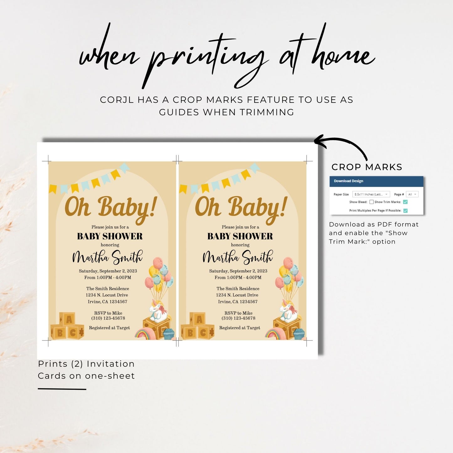 Baby Shower Invitation Template