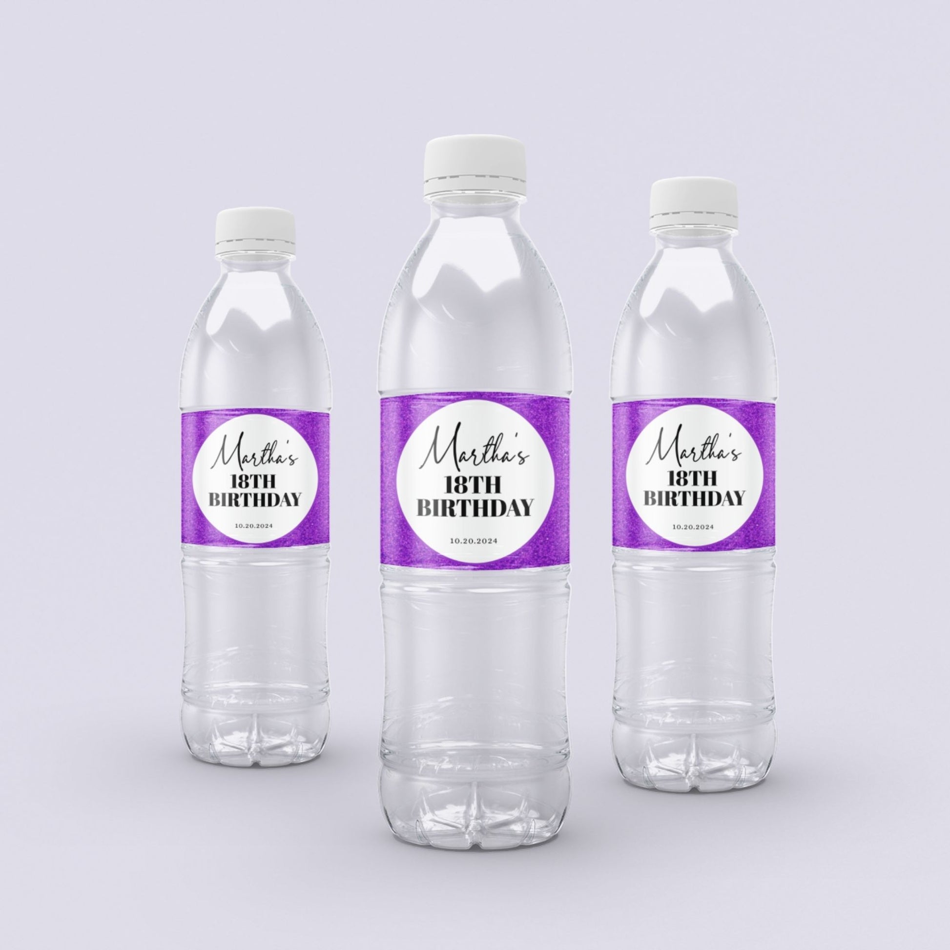 18th Birthday Water Bottle Label Template