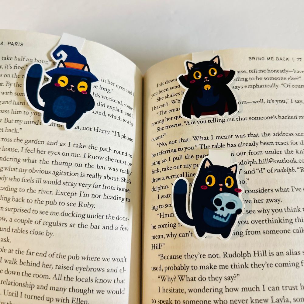 Magnetic Bookmark Halloween Cat