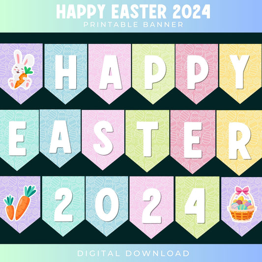 Happy Easter 2024 Banner