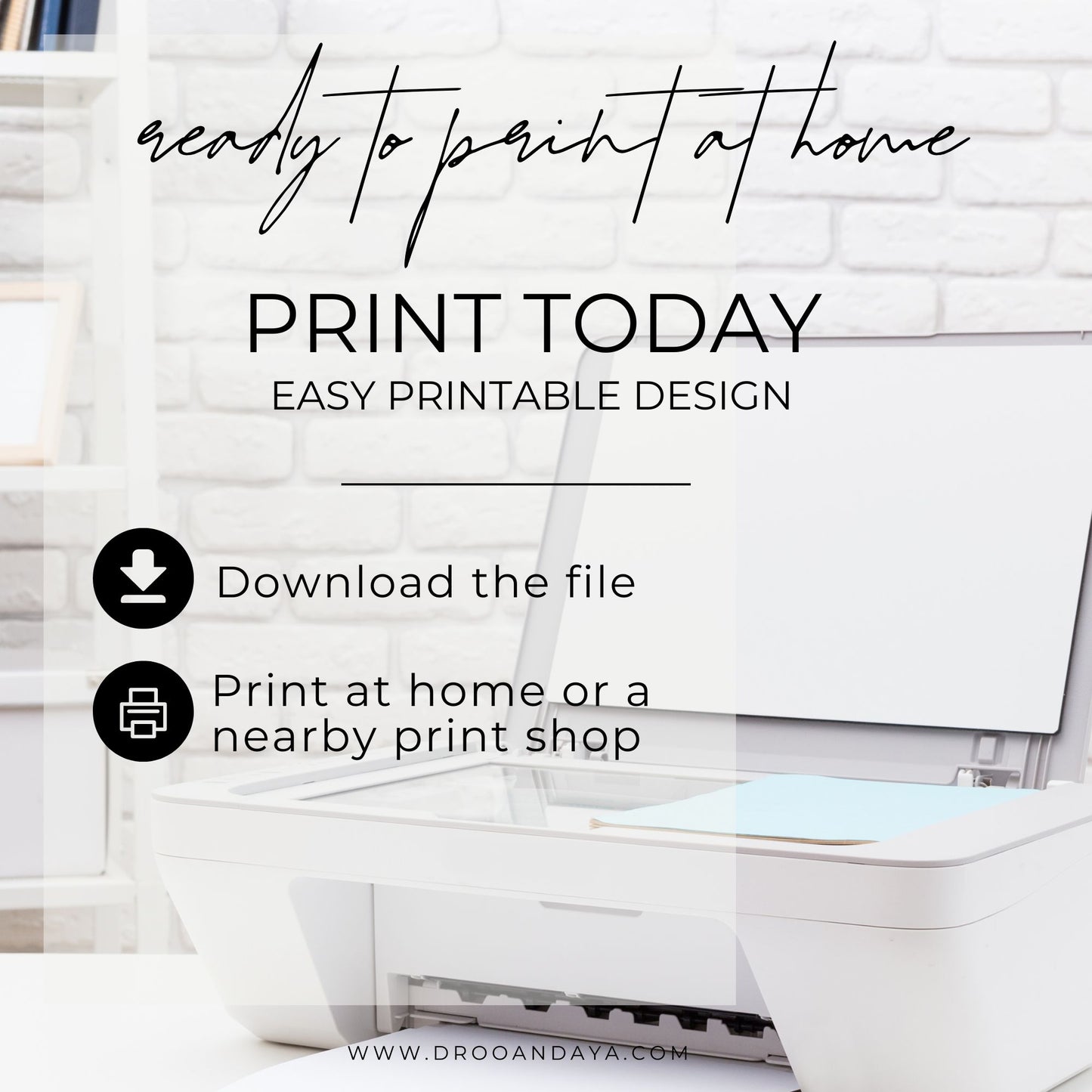 Minimalist Photo Guestbook Printable Sign 8x10