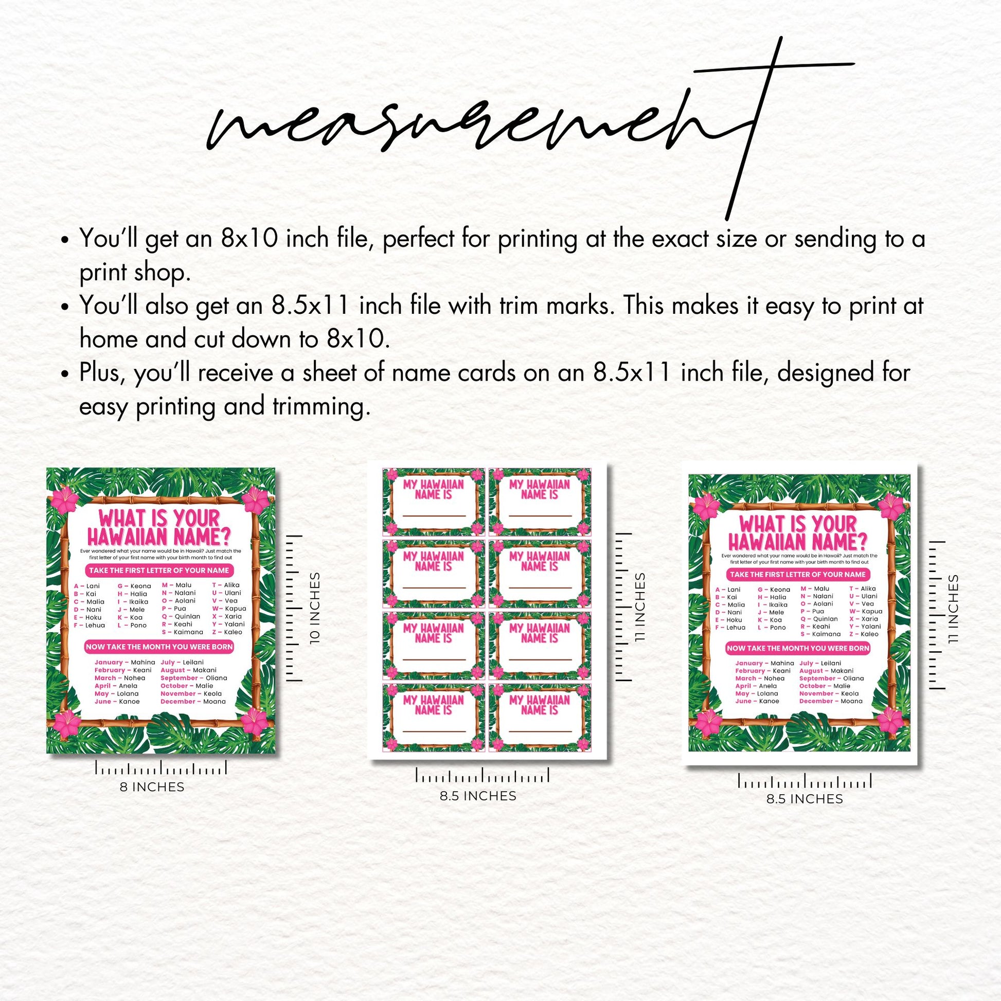 Measurement details for printables with a ruler for scale on a white background