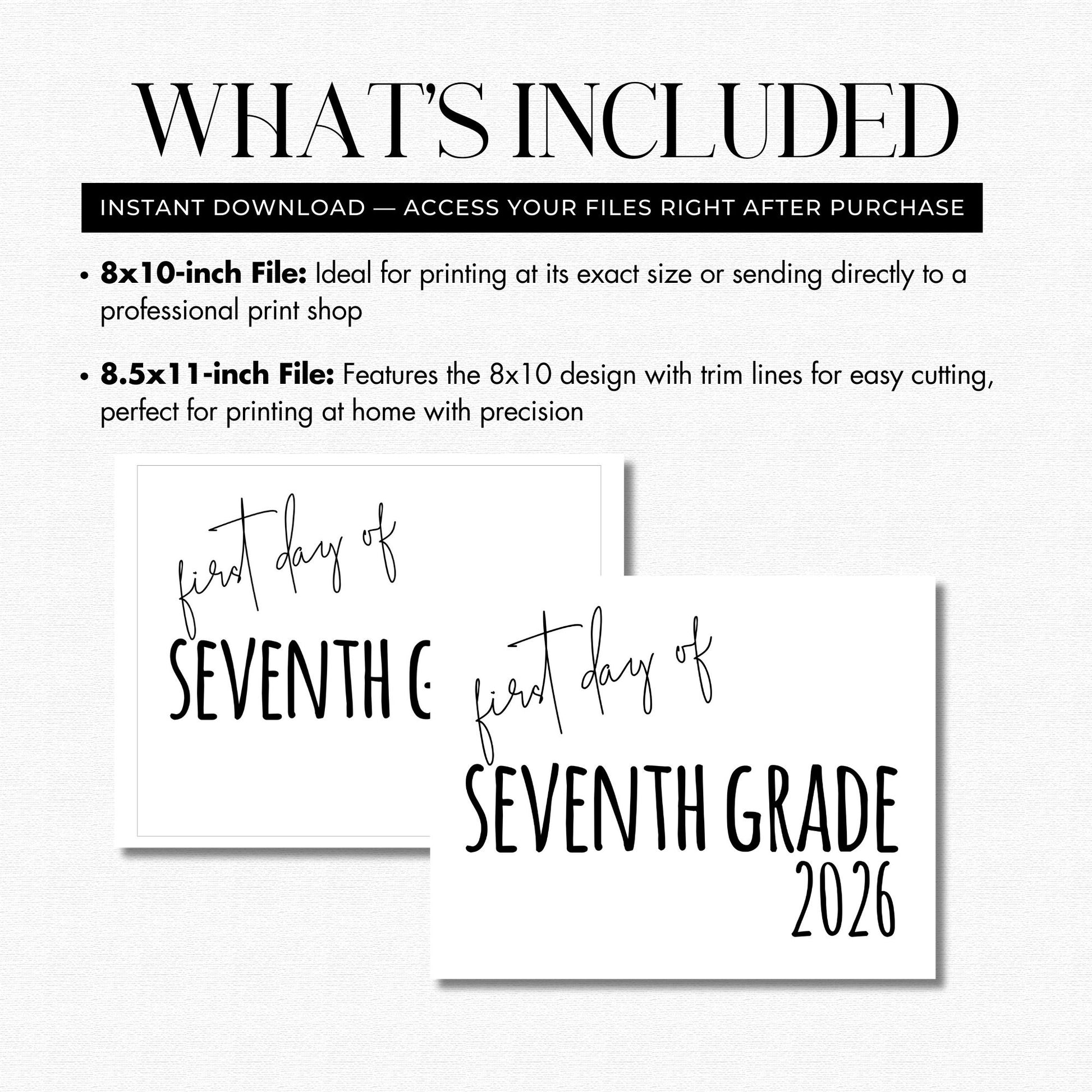 Promotional text for print files with dimensions and usage instructions on a white background.