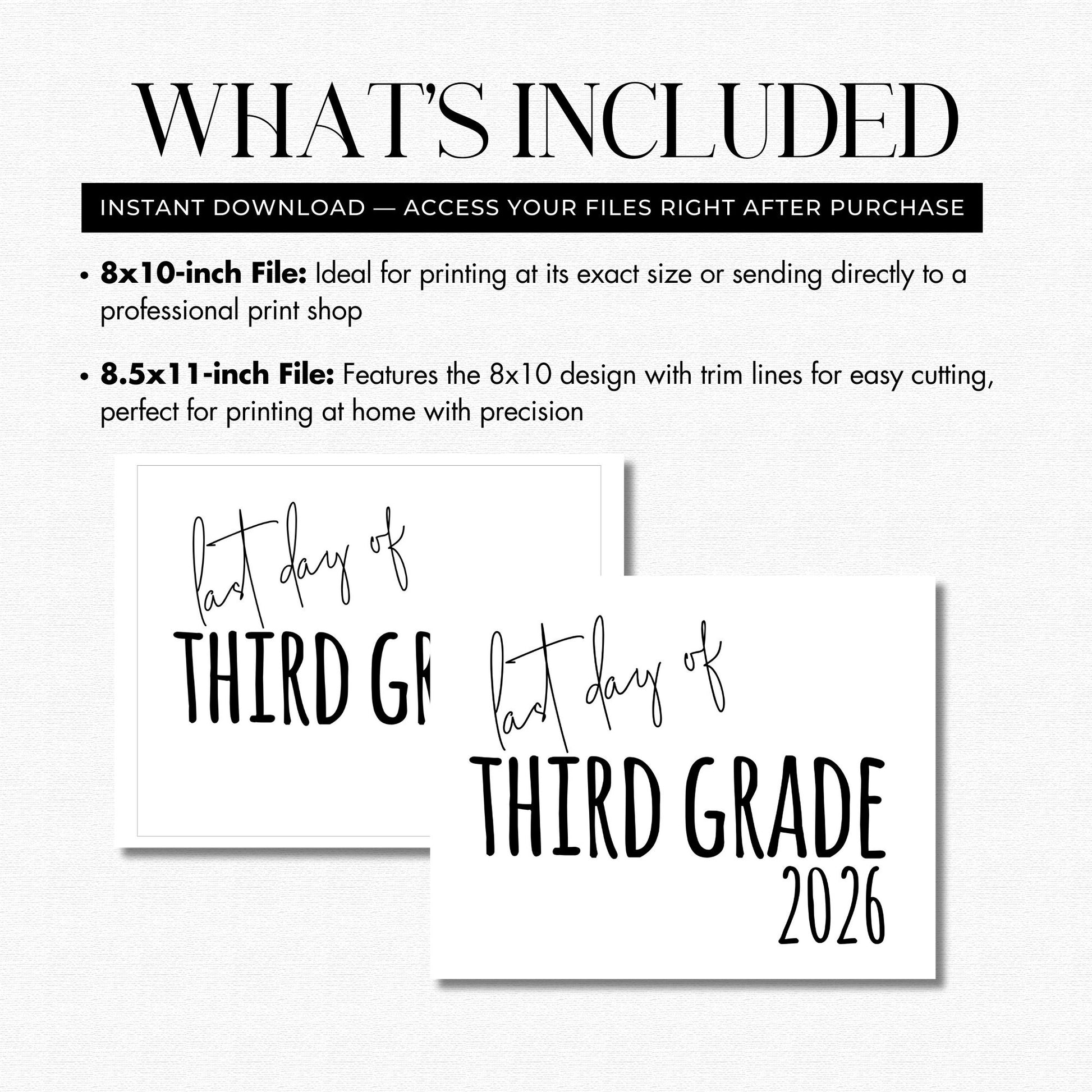 Promotional text for print files with dimensions and usage instructions on a white background.