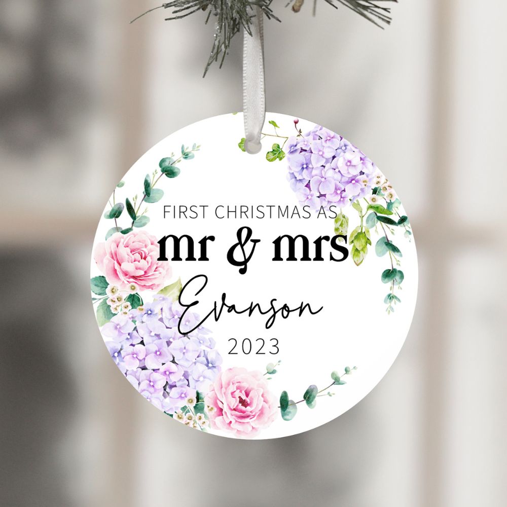 First Christmas as Mr and Mrs Christmas Ornament 2023