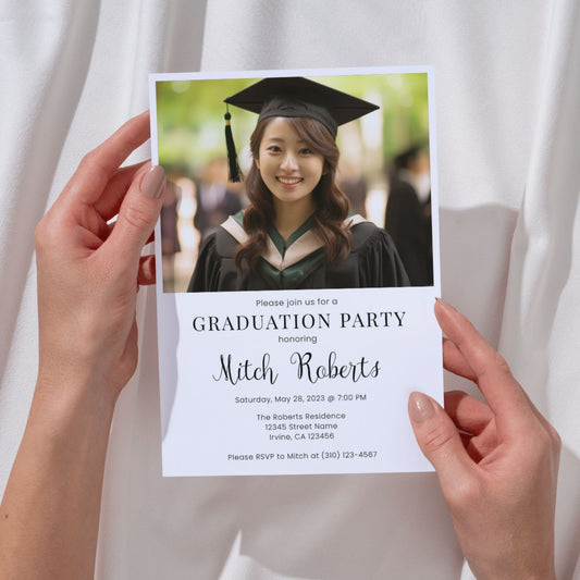 Graduation Party Invitation Template, Class of 2025 Editable Invite, Digital Grad Party Card, Printable Graduation Announcement