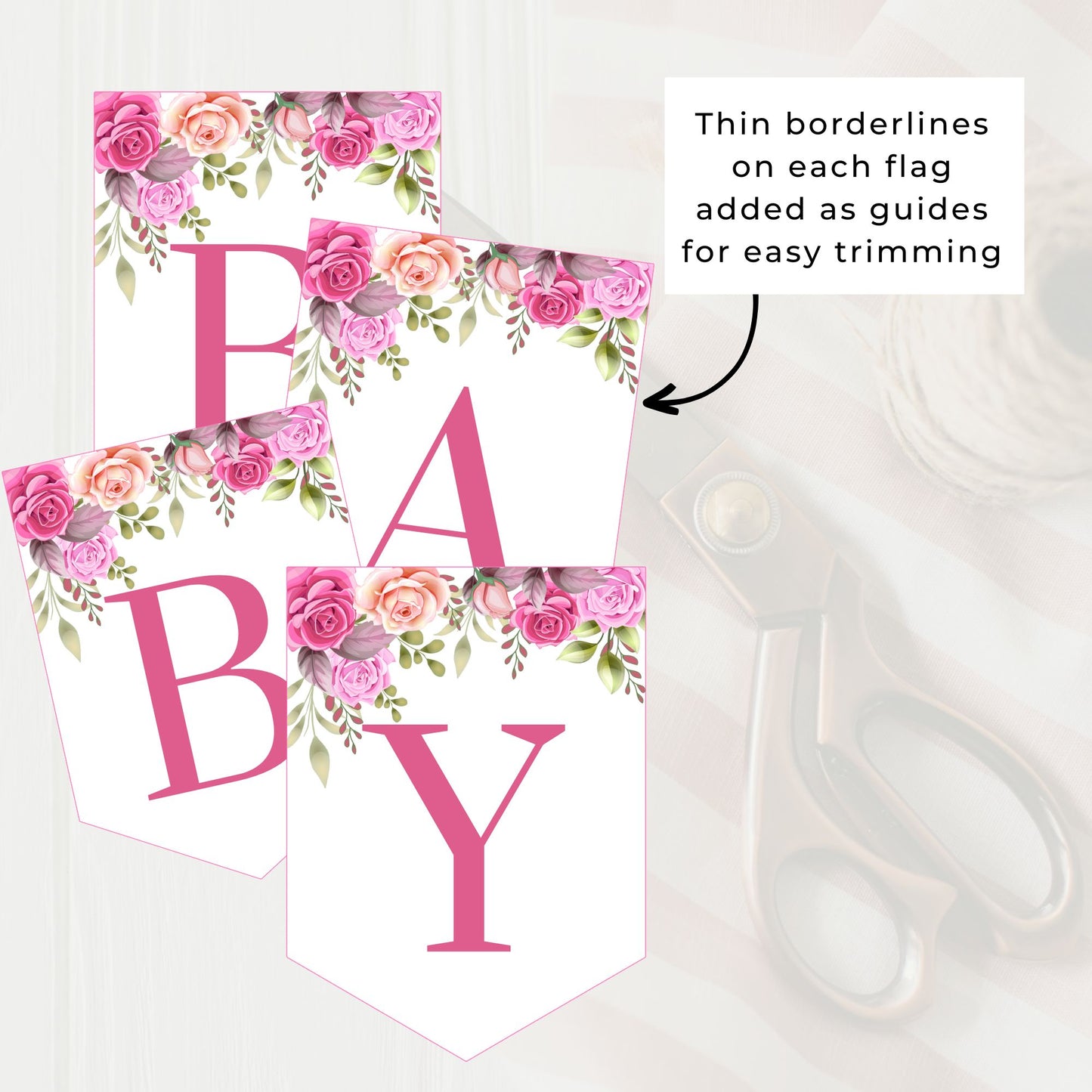 Hello Baby Printable Baby Shower Banner PDF