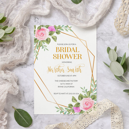 Bridal Shower Invitation Template - Floral
