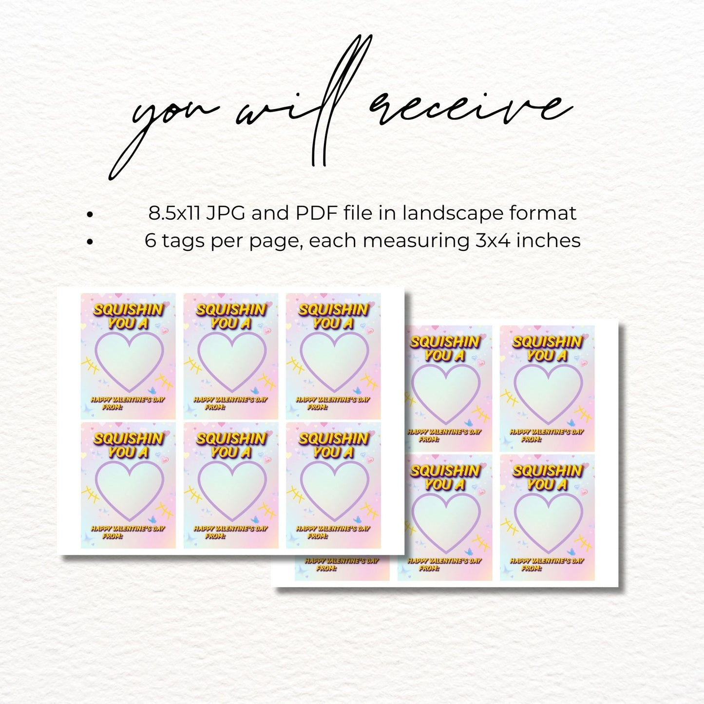 Cute Plush Valentine Cards 3x4 Printable