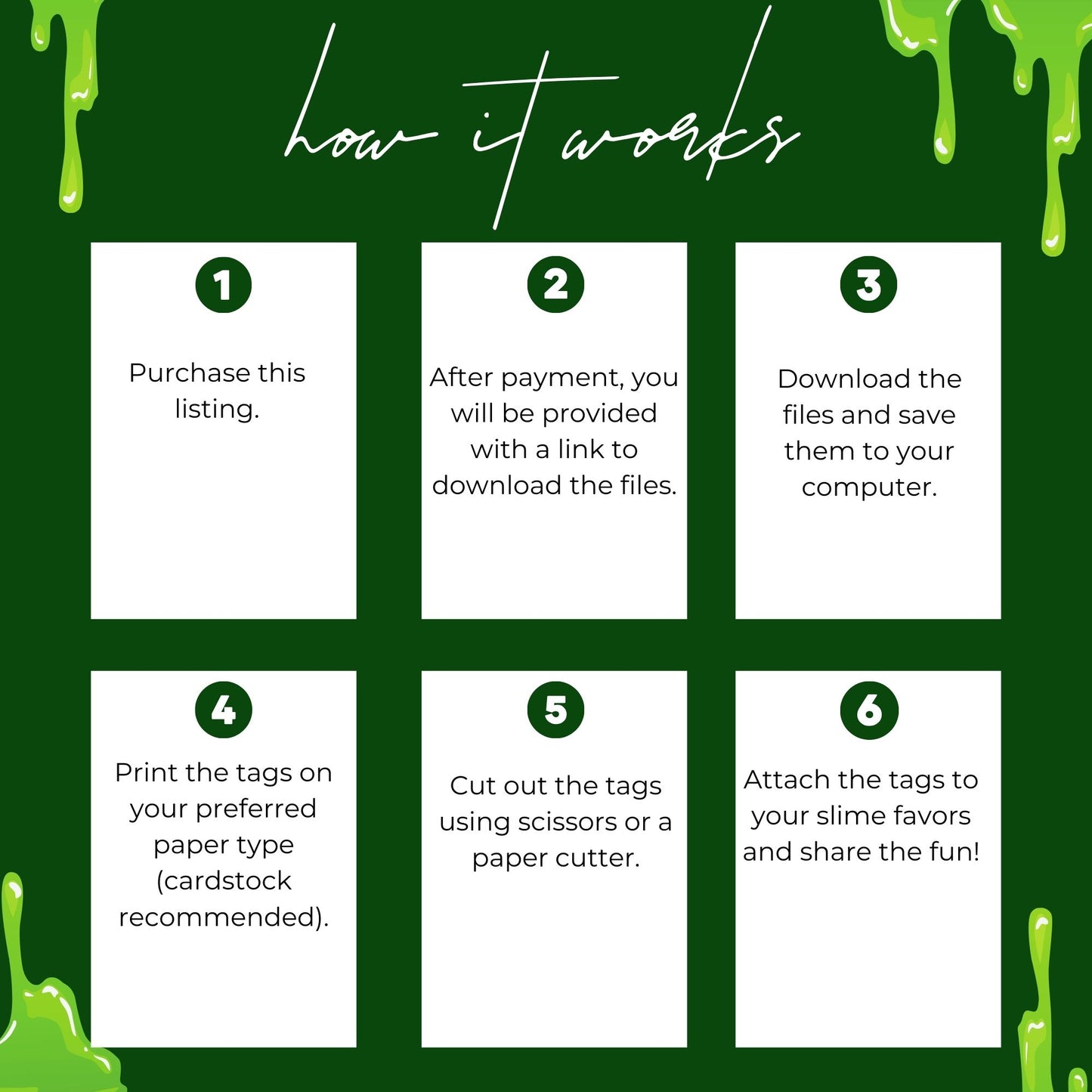 Slime Valentine Tags Digital Download, 3x4