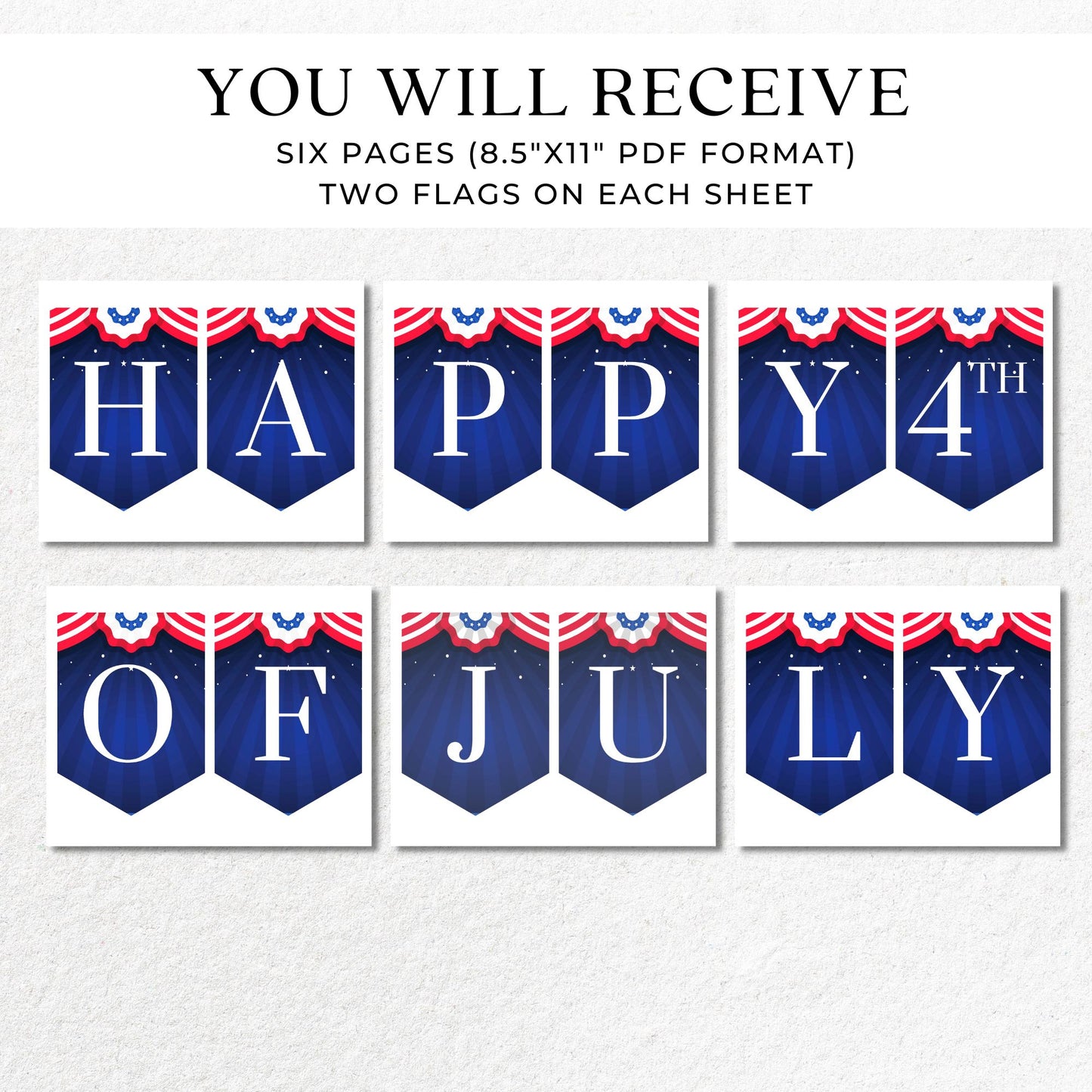 Happy 4th of July Banner PDF