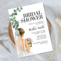 Elegant Bridal Shower Invitation Template - Watercolor Bride Design