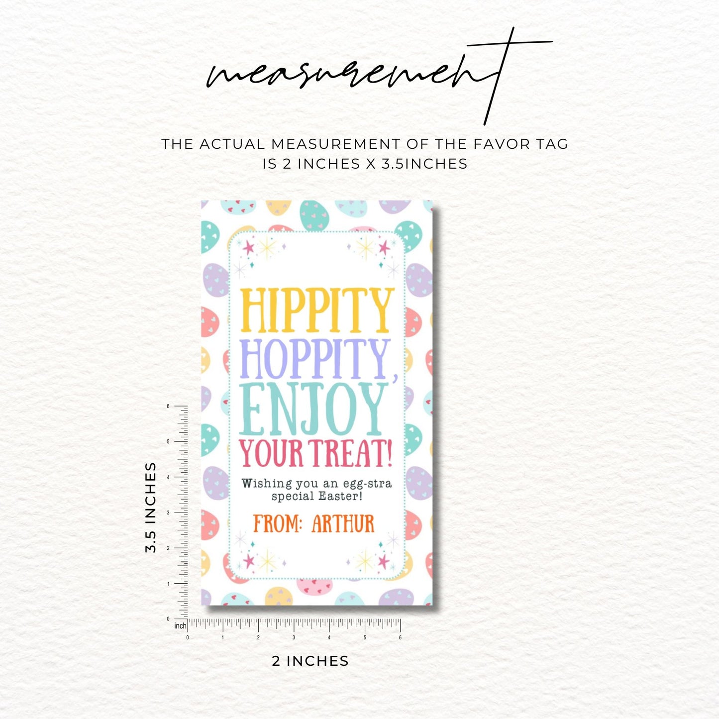 Hippity Hoppity Easter Treat Tags 2x3.5