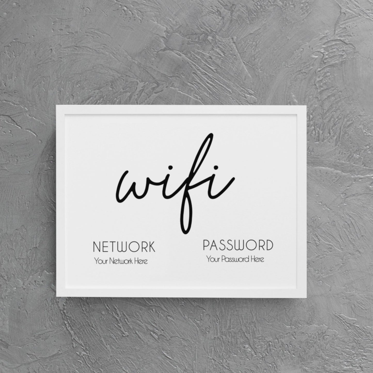 Wifi Password Sign Template
