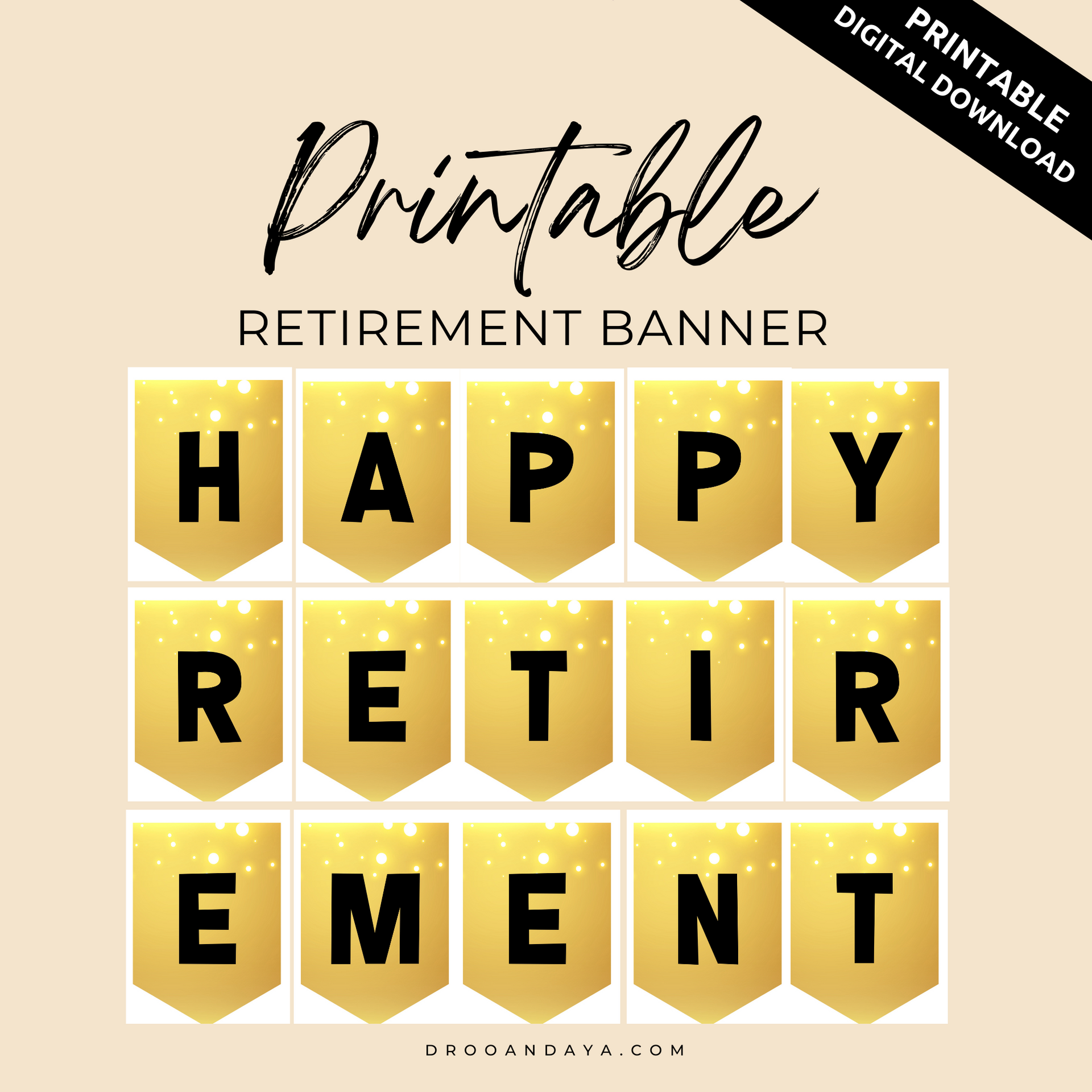 Happy Retirement Printable Banner – Droo & Aya happy-retirement-printable-banner-droo-aya
