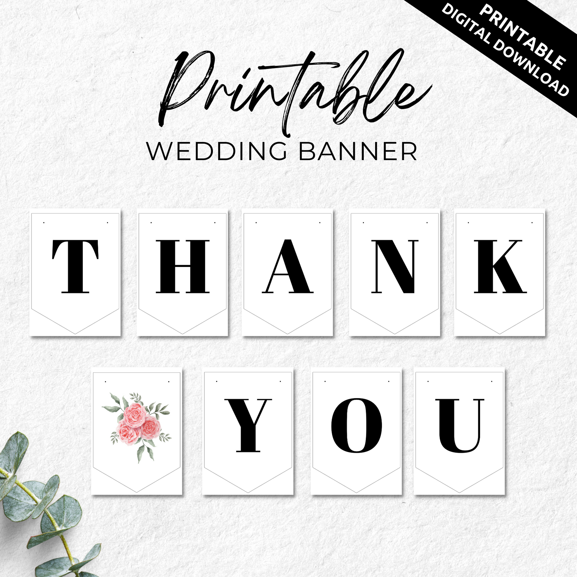 Thank You Wedding Banner PDF