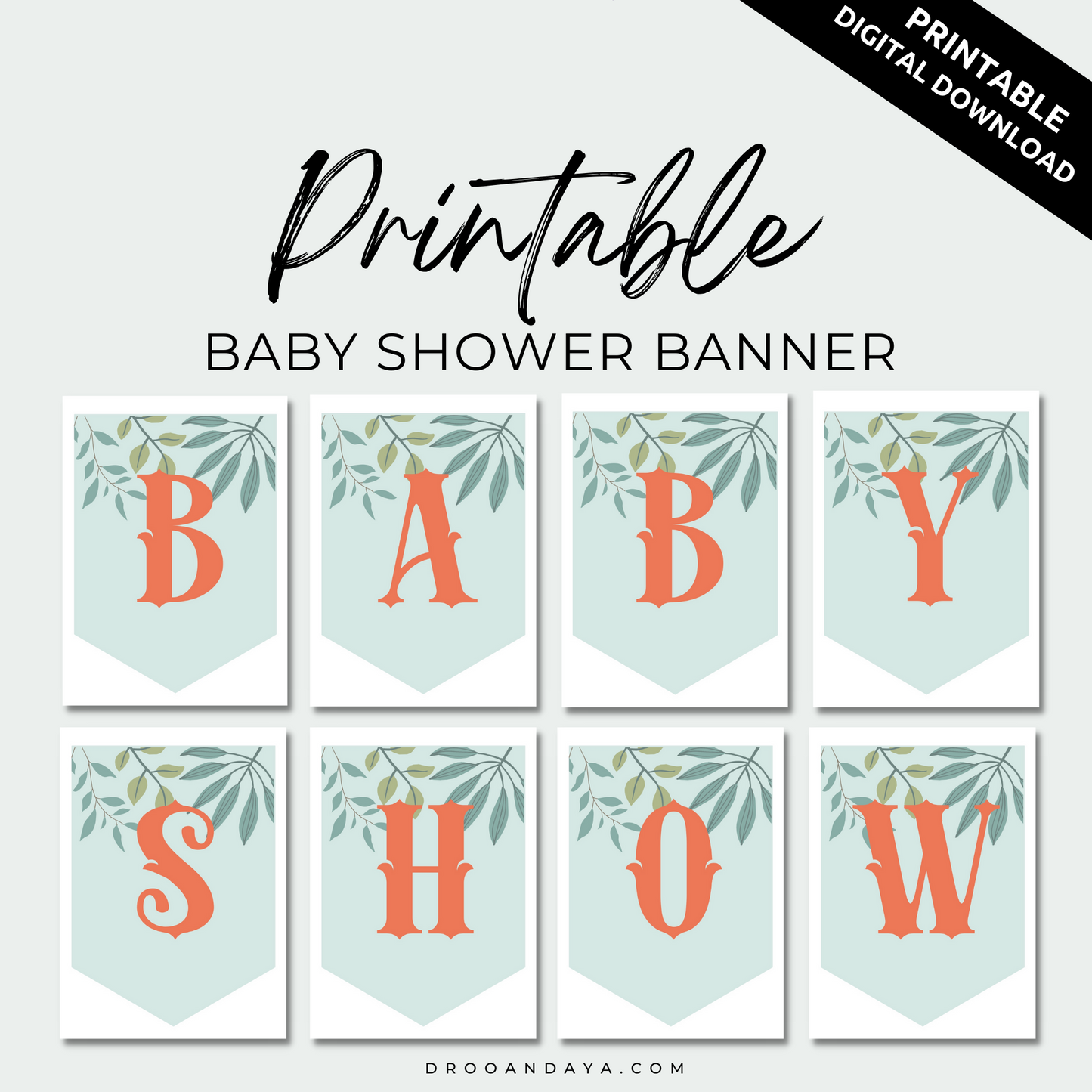 Woodland Theme Baby Shower Printable Banner