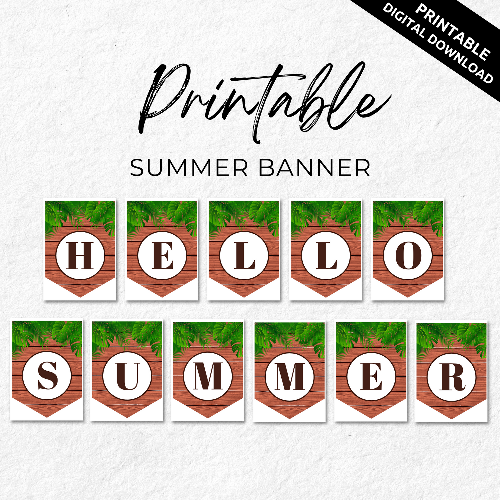 Hello Summer Printable Banner