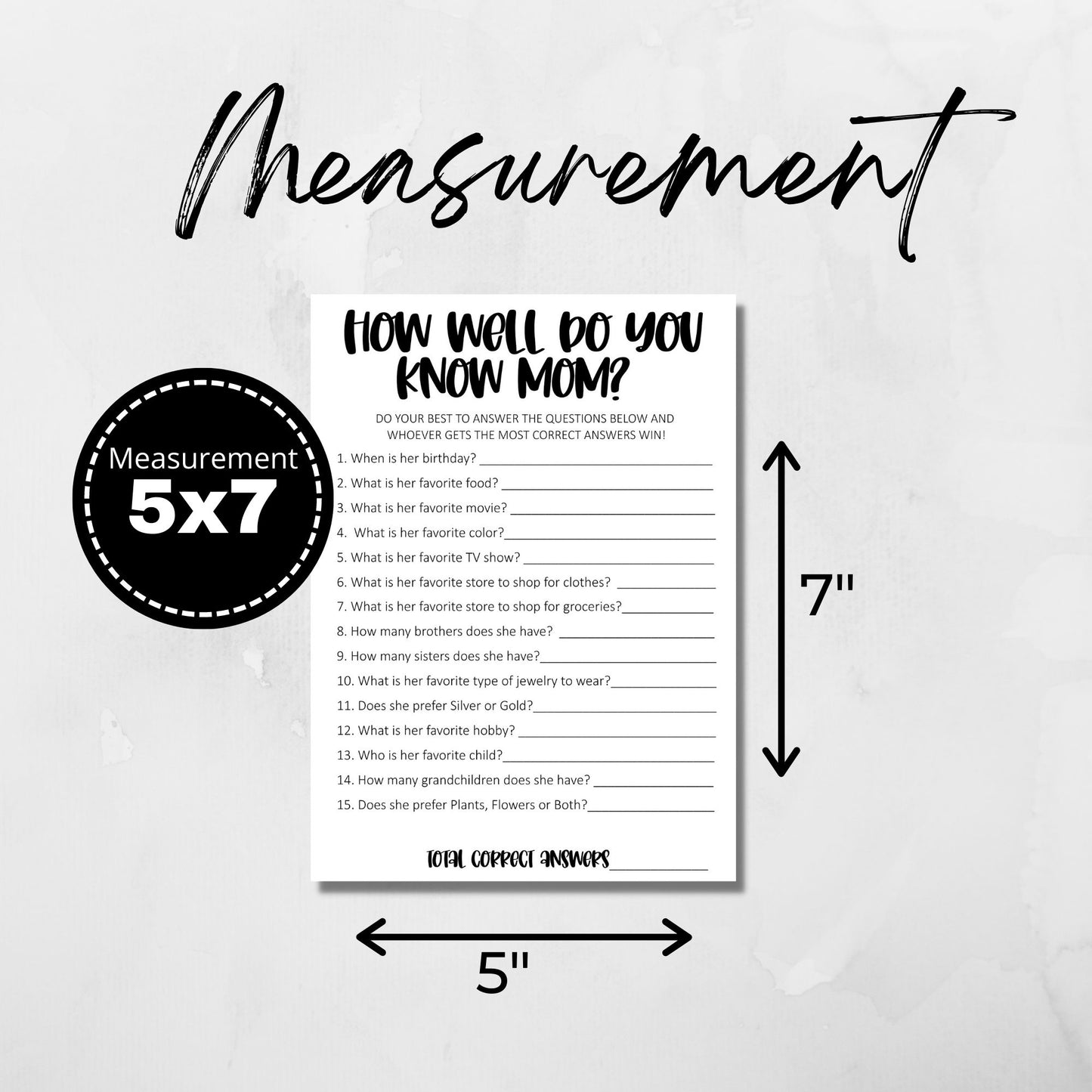 How Well Do You Know Mom - Mothers Day Family Game Activity