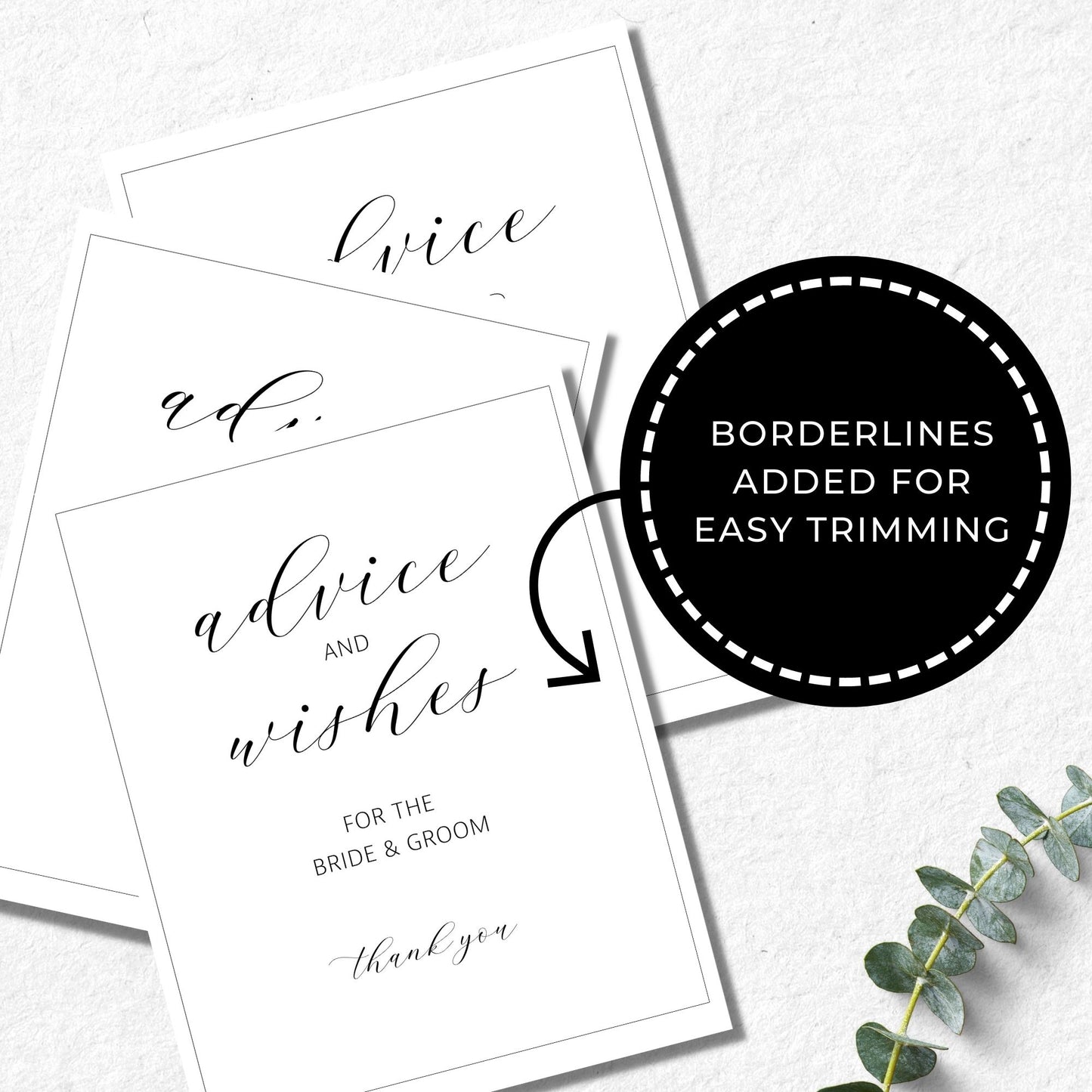 Wedding Advice and Wishes Sign for the Bride and Groom Printable